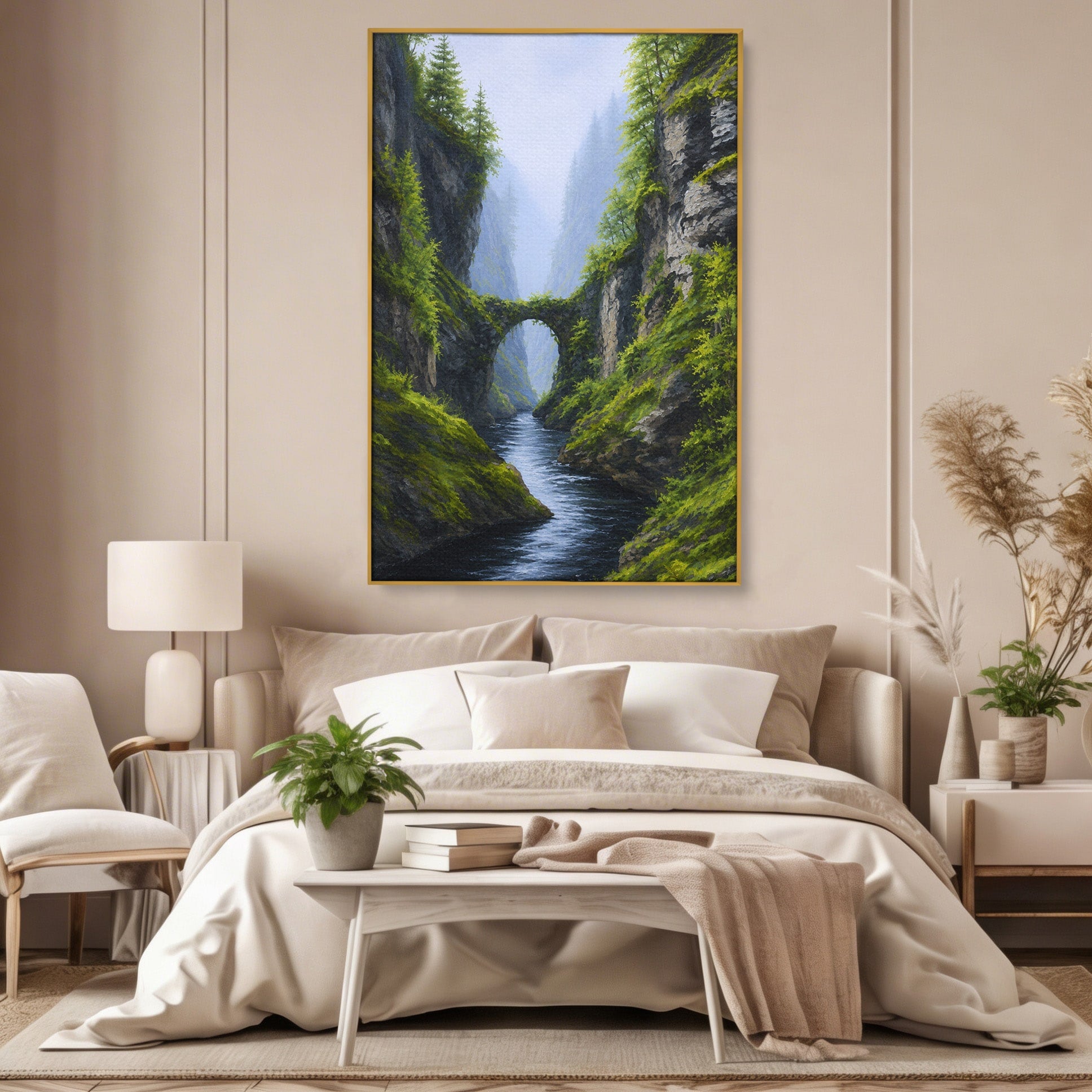 Tablou Canvas Premium LuxCanva® A1663, Pod Peste Canion, Pod, Canion, Natura, Peisaj, Living, Culori Vibrante