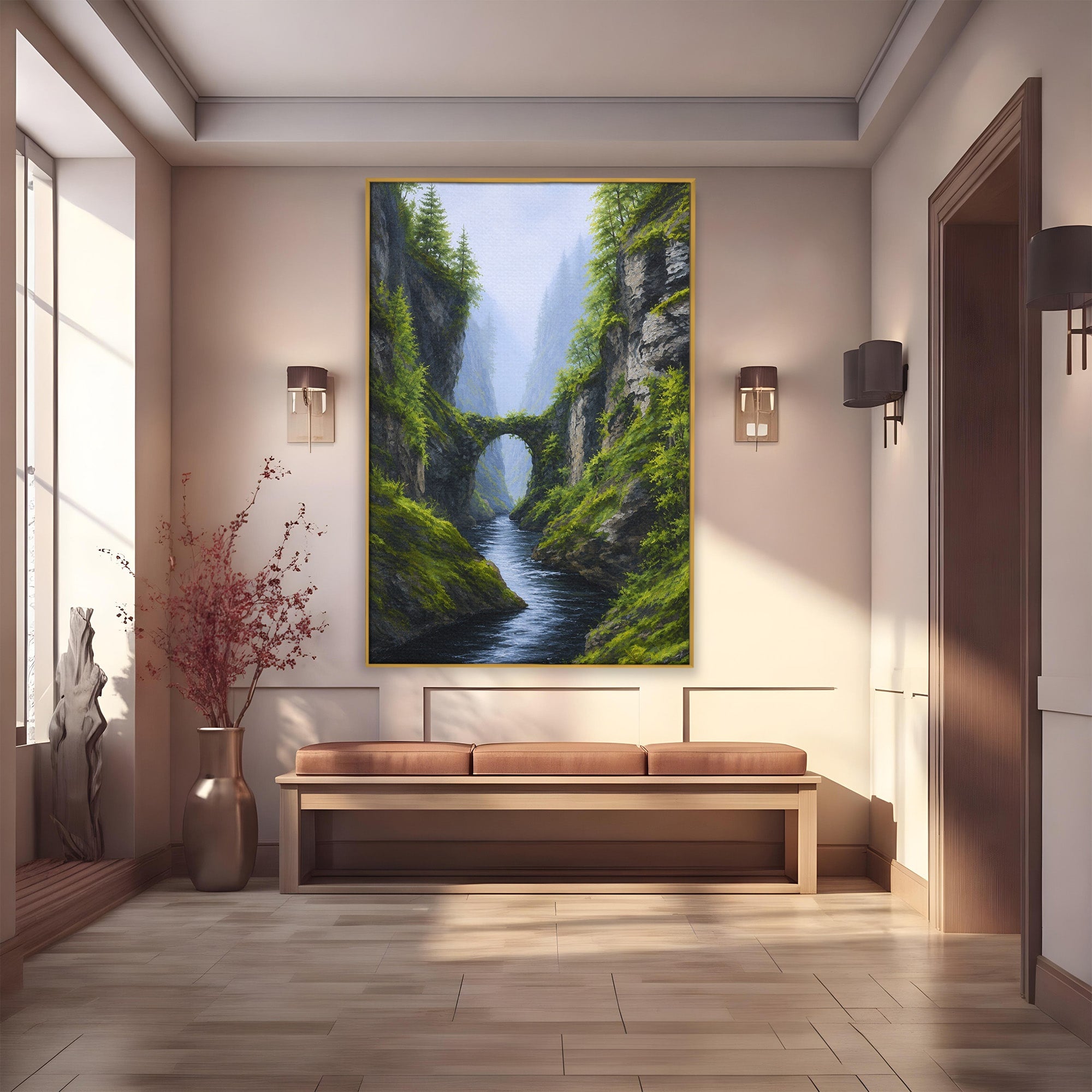 Tablou Canvas Premium LuxCanva® A1663, Pod Peste Canion, Pod, Canion, Natura, Peisaj, Living, Culori Vibrante