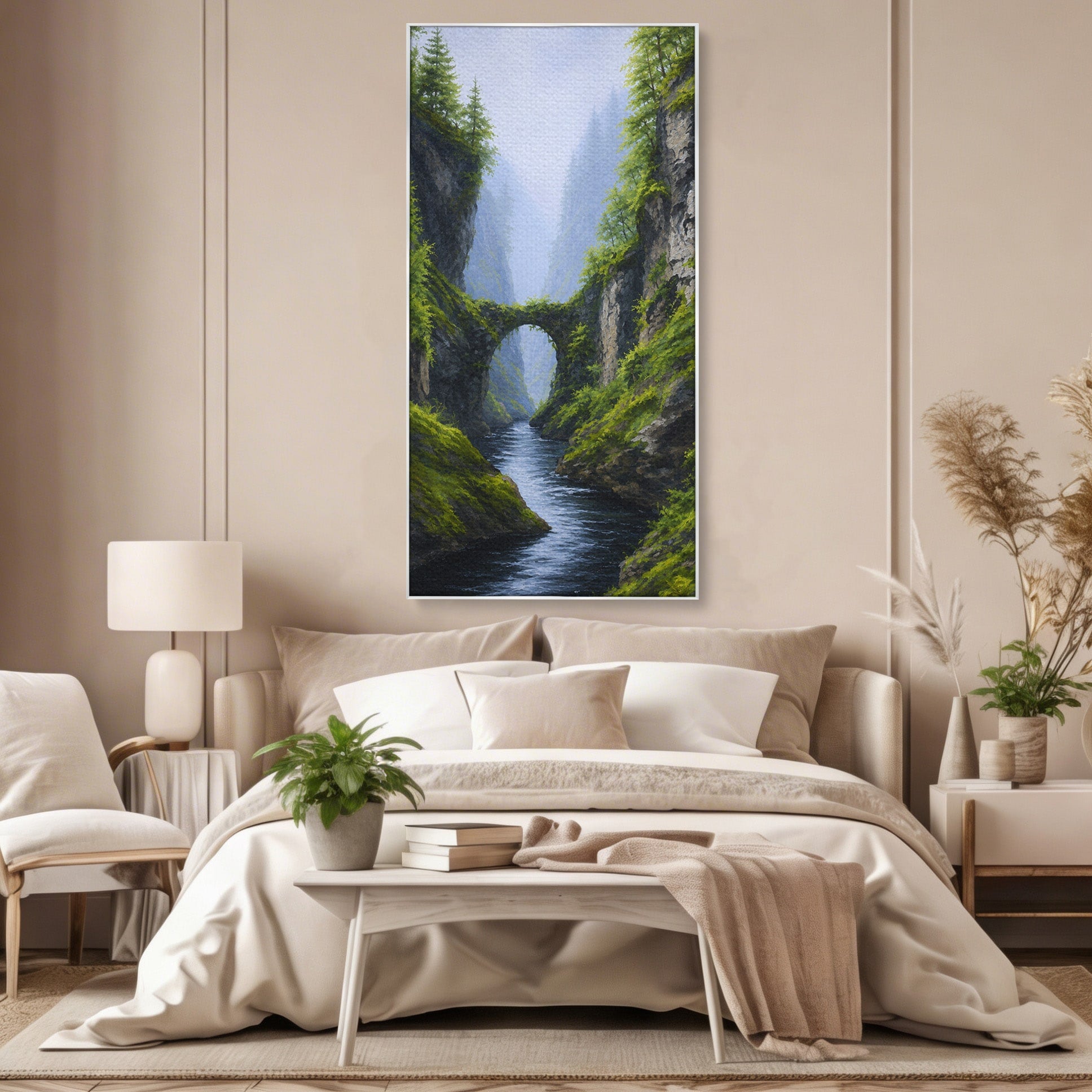 Tablou Canvas Premium LuxCanva® A1663, Pod Peste Canion, Pod, Canion, Natura, Peisaj, Living, Culori Vibrante
