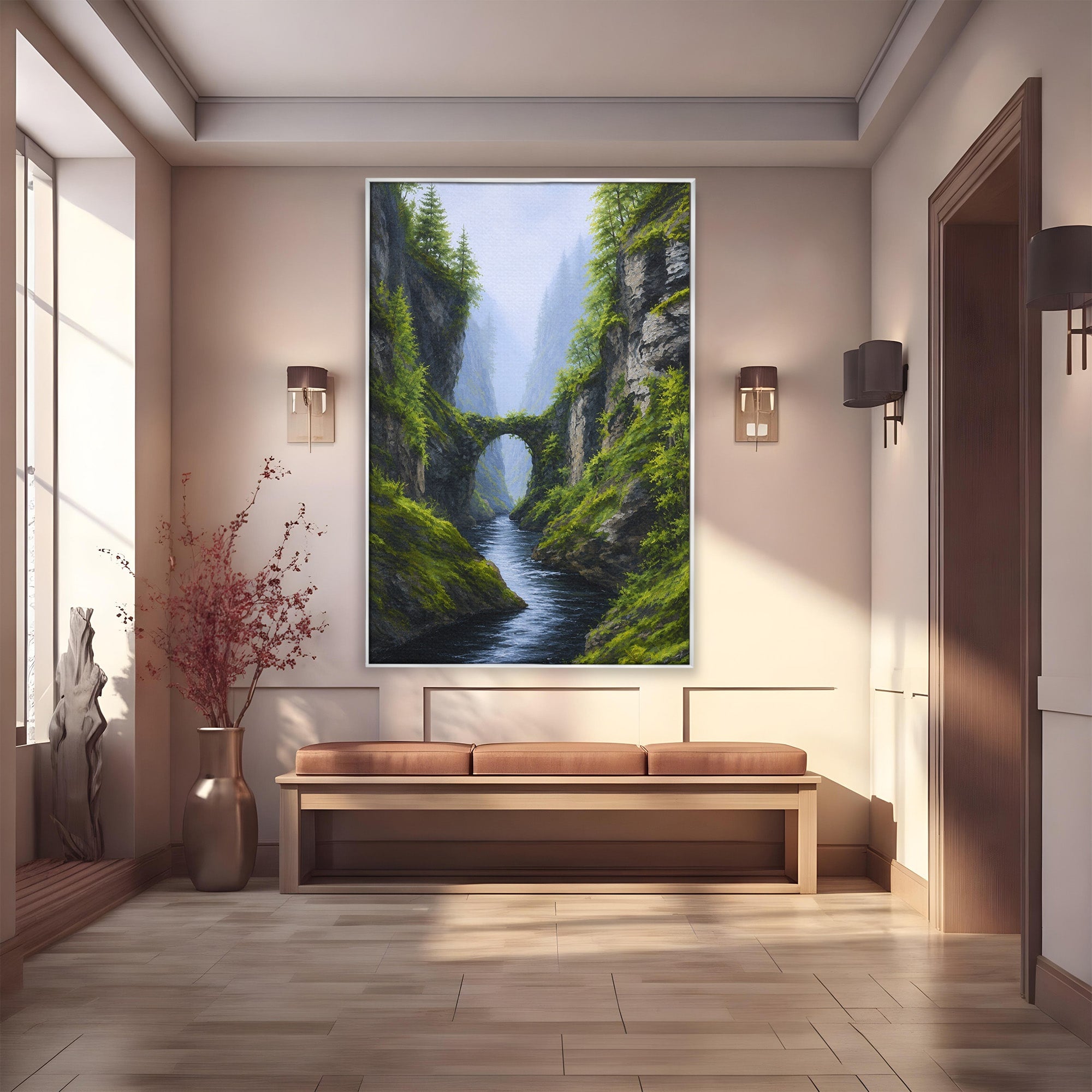 Tablou Canvas Premium LuxCanva® A1663, Pod Peste Canion, Pod, Canion, Natura, Peisaj, Living, Culori Vibrante
