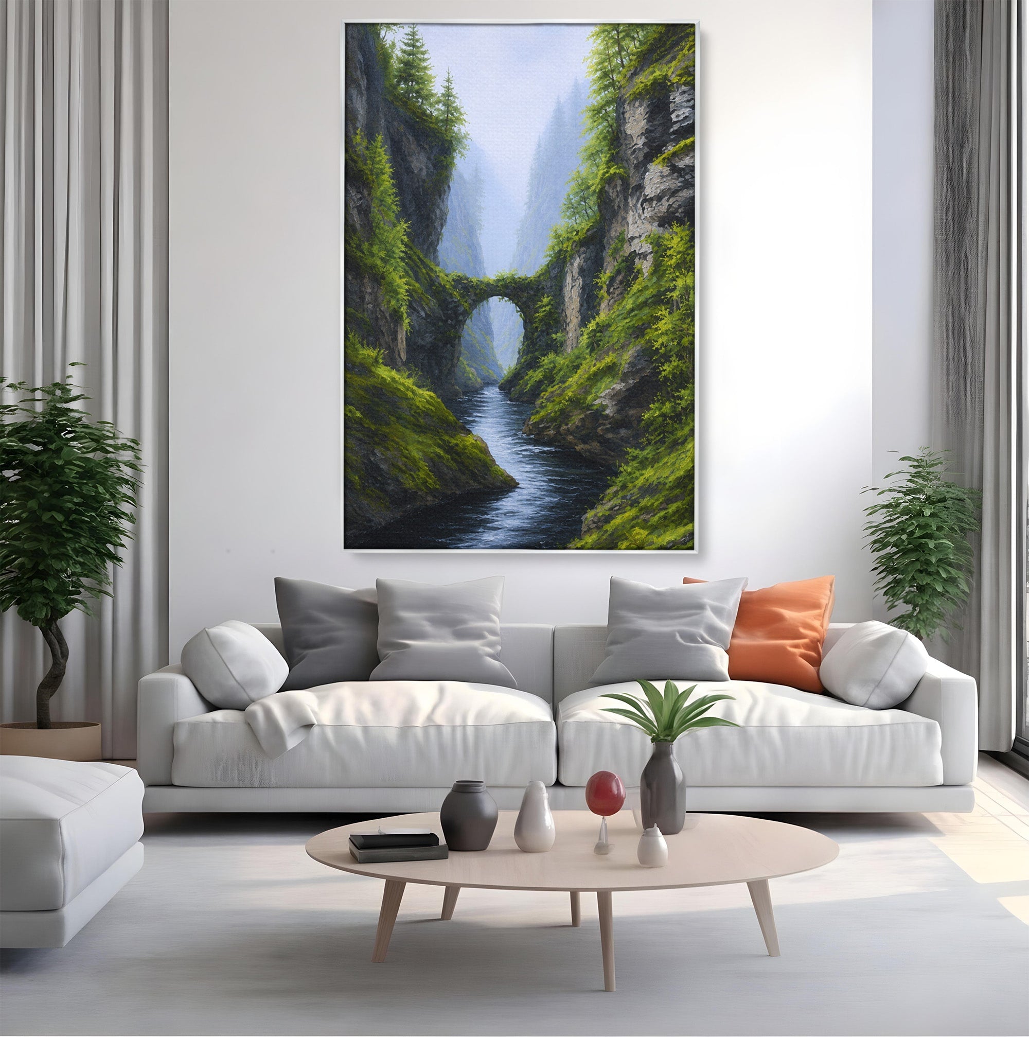 Tablou Canvas Premium LuxCanva® A1663, Pod Peste Canion, Pod, Canion, Natura, Peisaj, Living, Culori Vibrante