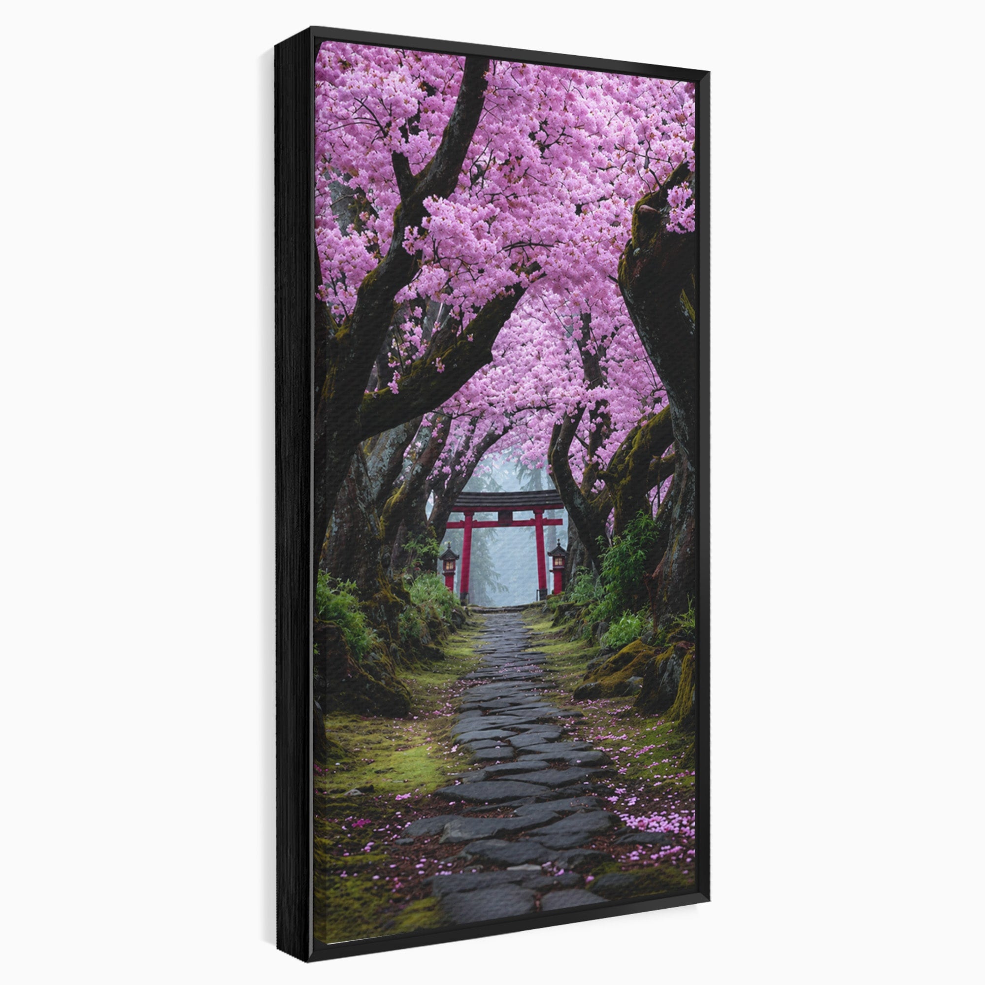 Tablou Canvas Premium LuxCanva® A1666, Aleea Ciresilor Infloriti, Ciresi, Primavara, Natura, Alee, Dormitor, Culori Vibrante