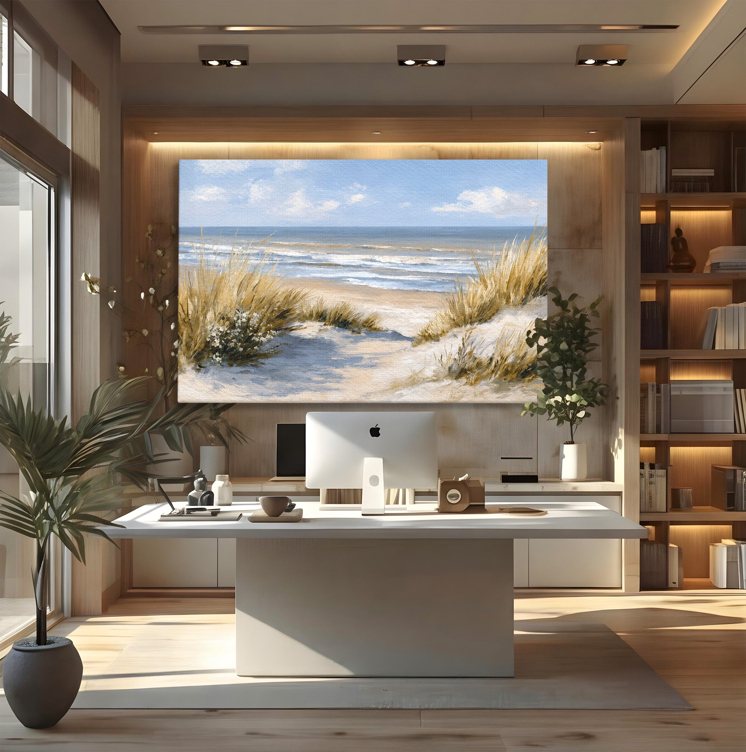 Tablou Canvas Premium LuxCanva® A1668, Peisaj Marin Tranquil, Plaja, Mare, Peisaj, Natura, Relaxare, Living, Dormitor, Culori Vibrante