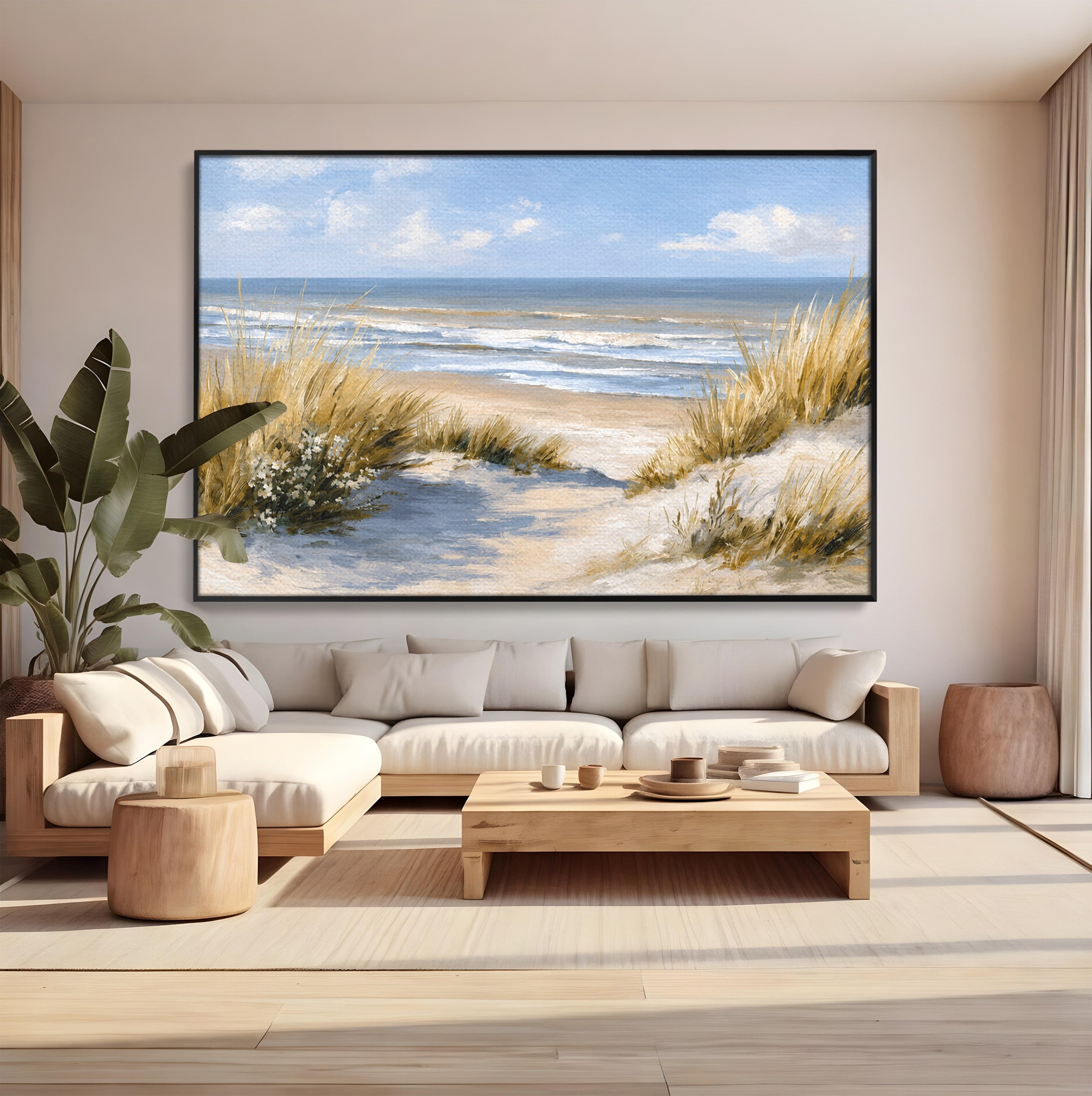 Tablou Canvas Premium LuxCanva® A1668, Peisaj Marin Tranquil, Plaja, Mare, Peisaj, Natura, Relaxare, Living, Dormitor, Culori Vibrante