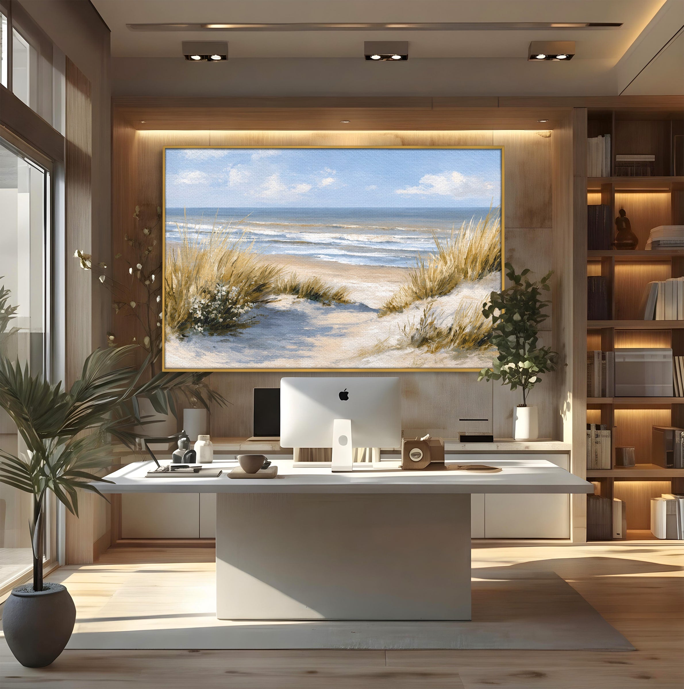 Tablou Canvas Premium LuxCanva® A1668, Peisaj Marin Tranquil, Plaja, Mare, Peisaj, Natura, Relaxare, Living, Dormitor, Culori Vibrante