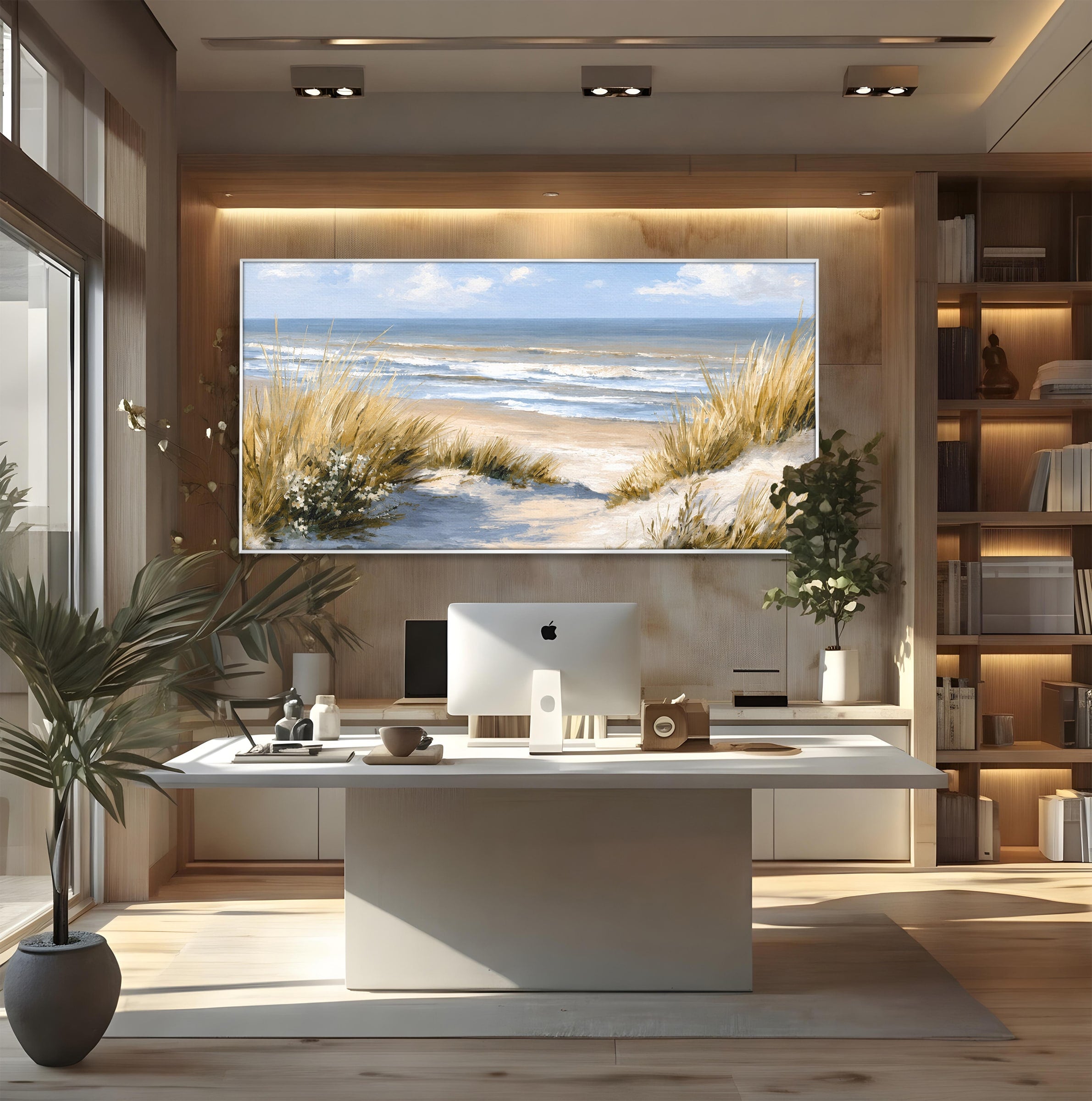 Tablou Canvas Premium LuxCanva® A1668, Peisaj Marin Tranquil, Plaja, Mare, Peisaj, Natura, Relaxare, Living, Dormitor, Culori Vibrante
