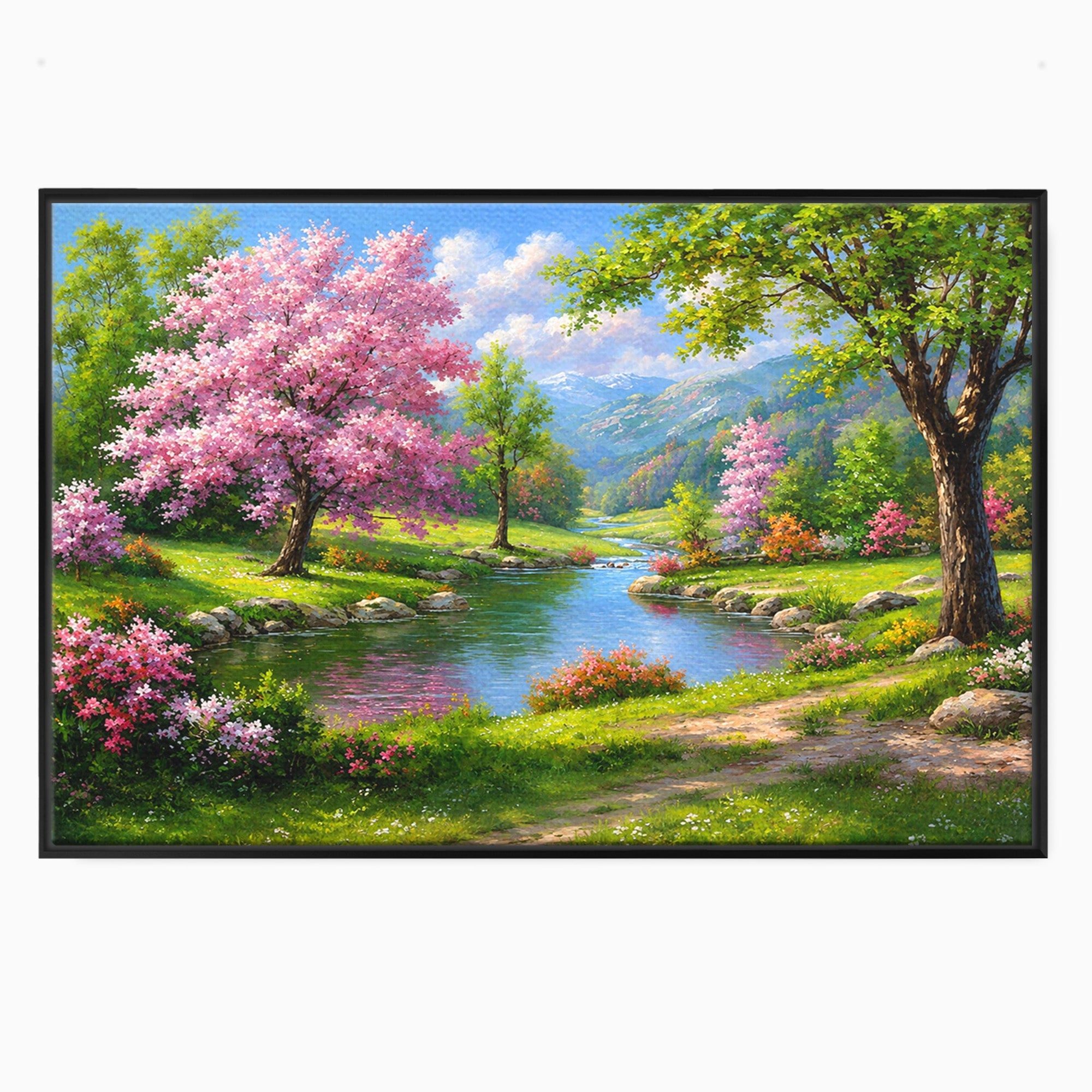 Tablou Canvas Premium LuxCanva® A1672, Peisaj Primavaratic, Peisaj, Primavara, Natura, Flori, Living, Culori Vibrante