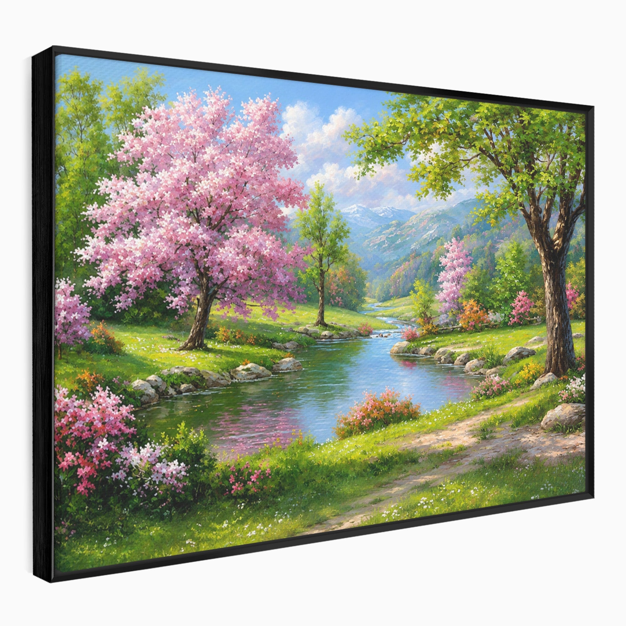 Tablou Canvas Premium LuxCanva® A1672, Peisaj Primavaratic, Peisaj, Primavara, Natura, Flori, Living, Culori Vibrante