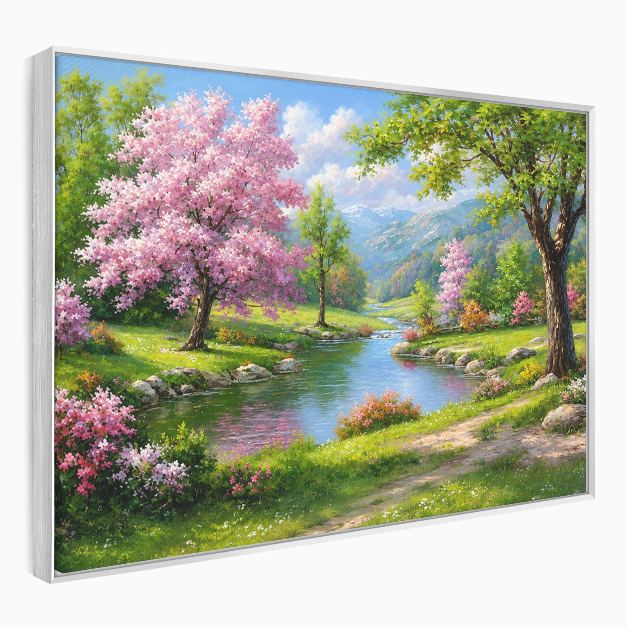 Tablou Canvas Premium LuxCanva® A1672, Peisaj Primavaratic, Peisaj, Primavara, Natura, Flori, Living, Culori Vibrante