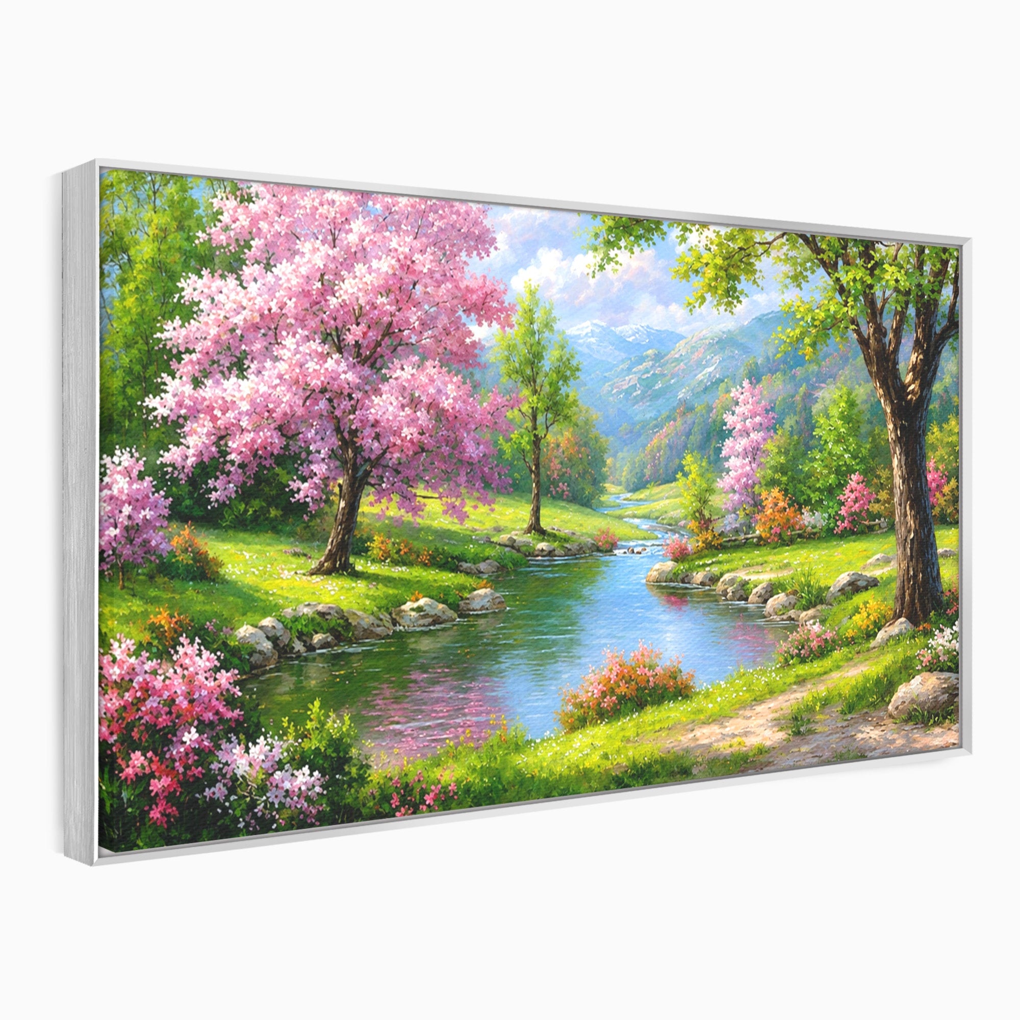 Tablou Canvas Premium LuxCanva® A1672, Peisaj Primavaratic, Peisaj, Primavara, Natura, Flori, Living, Culori Vibrante