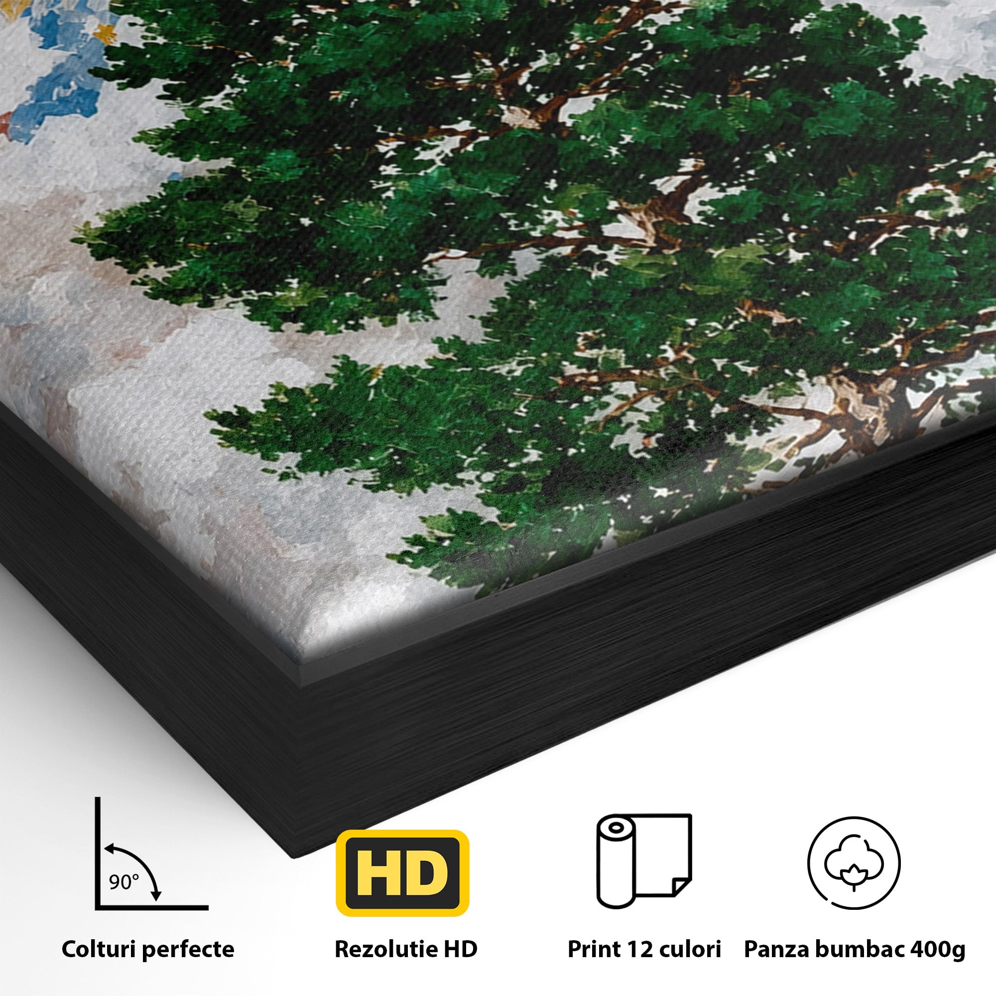 Tablou Canvas Premium LuxCanva® A1674, Copacul Sub Soare, Copac, Soare, Peisaj, Natura, Living, Culori Vibrante