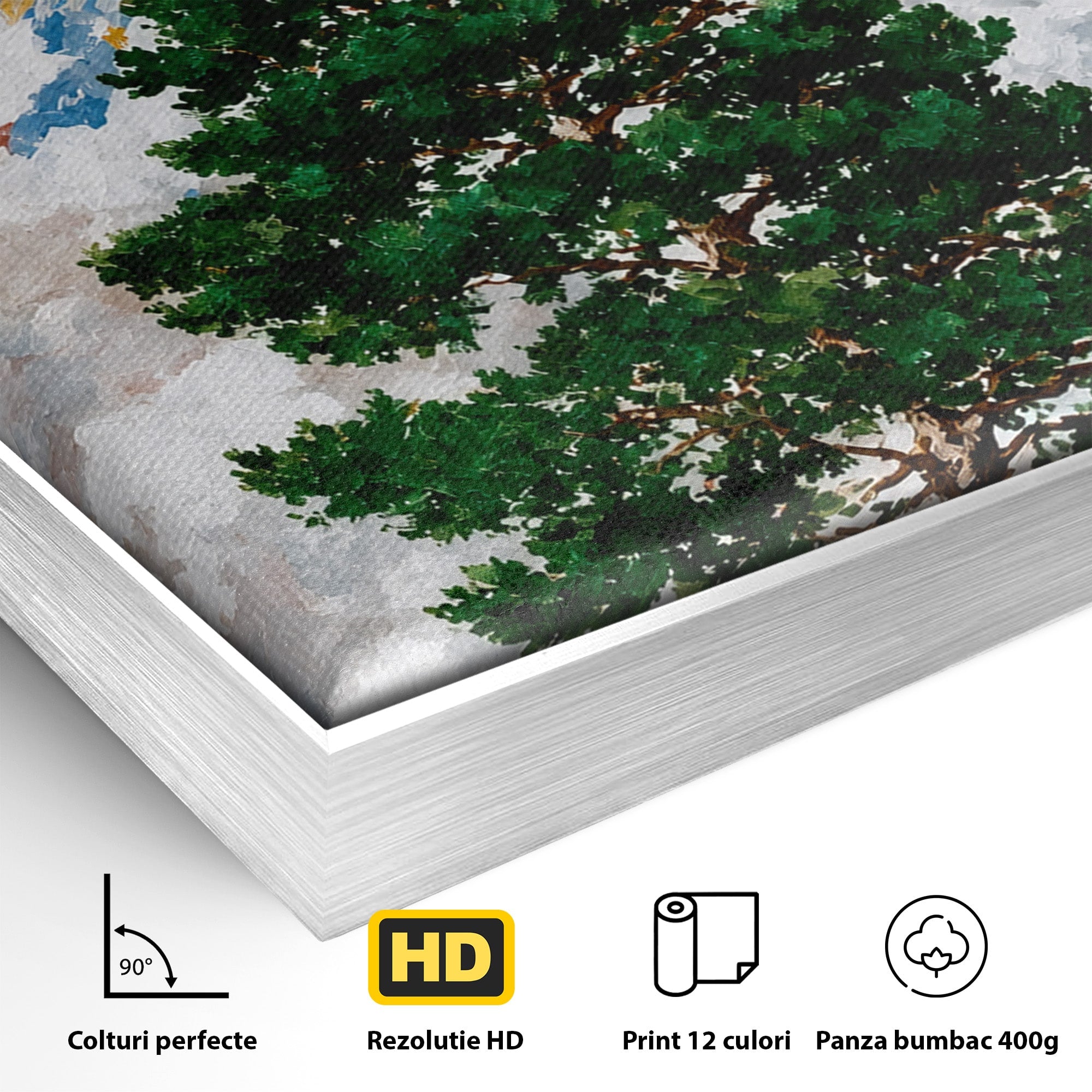 Tablou Canvas Premium LuxCanva® A1674, Copacul Sub Soare, Copac, Soare, Peisaj, Natura, Living, Culori Vibrante