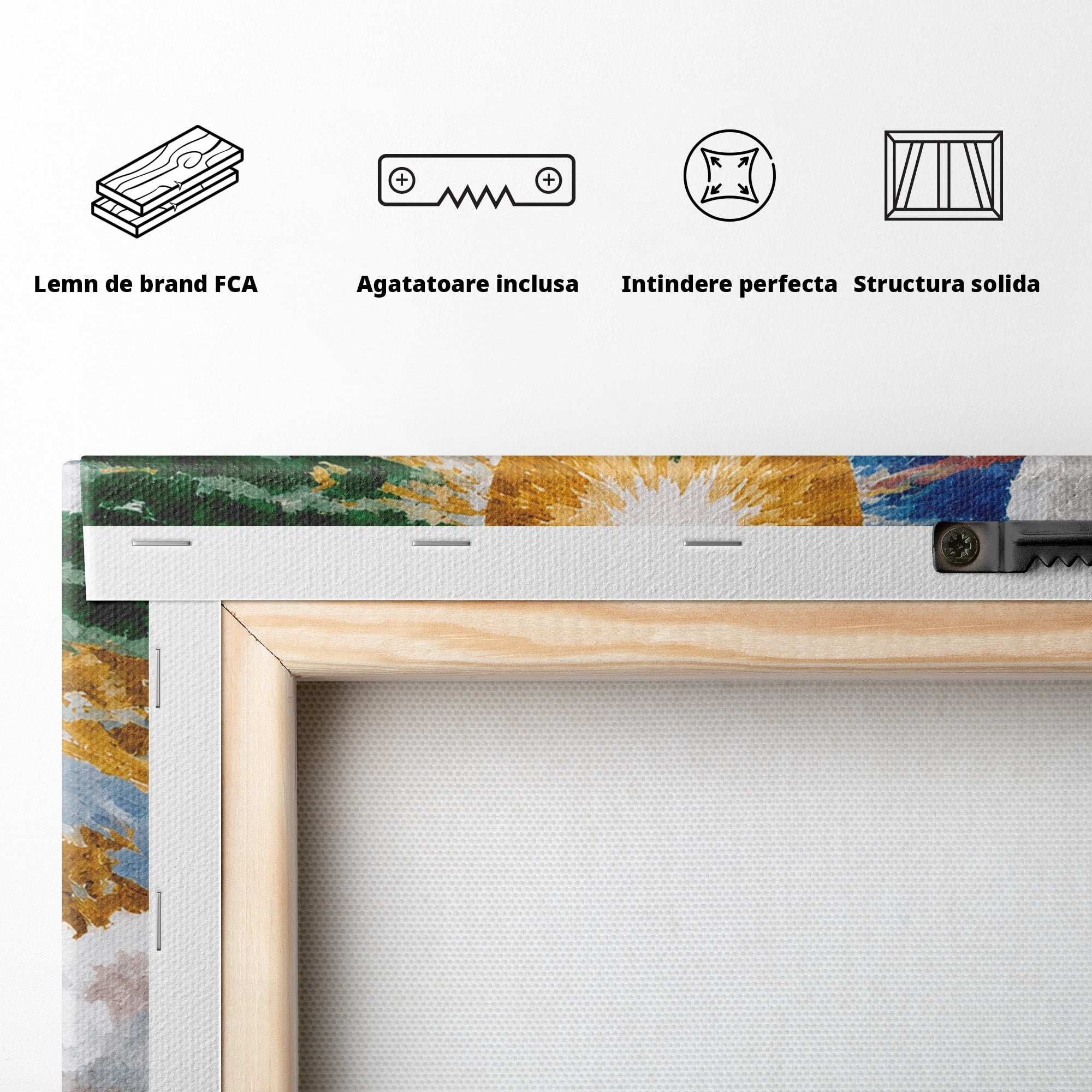 Tablou Canvas Premium LuxCanva® A1674, Copacul Sub Soare, Copac, Soare, Peisaj, Natura, Living, Culori Vibrante