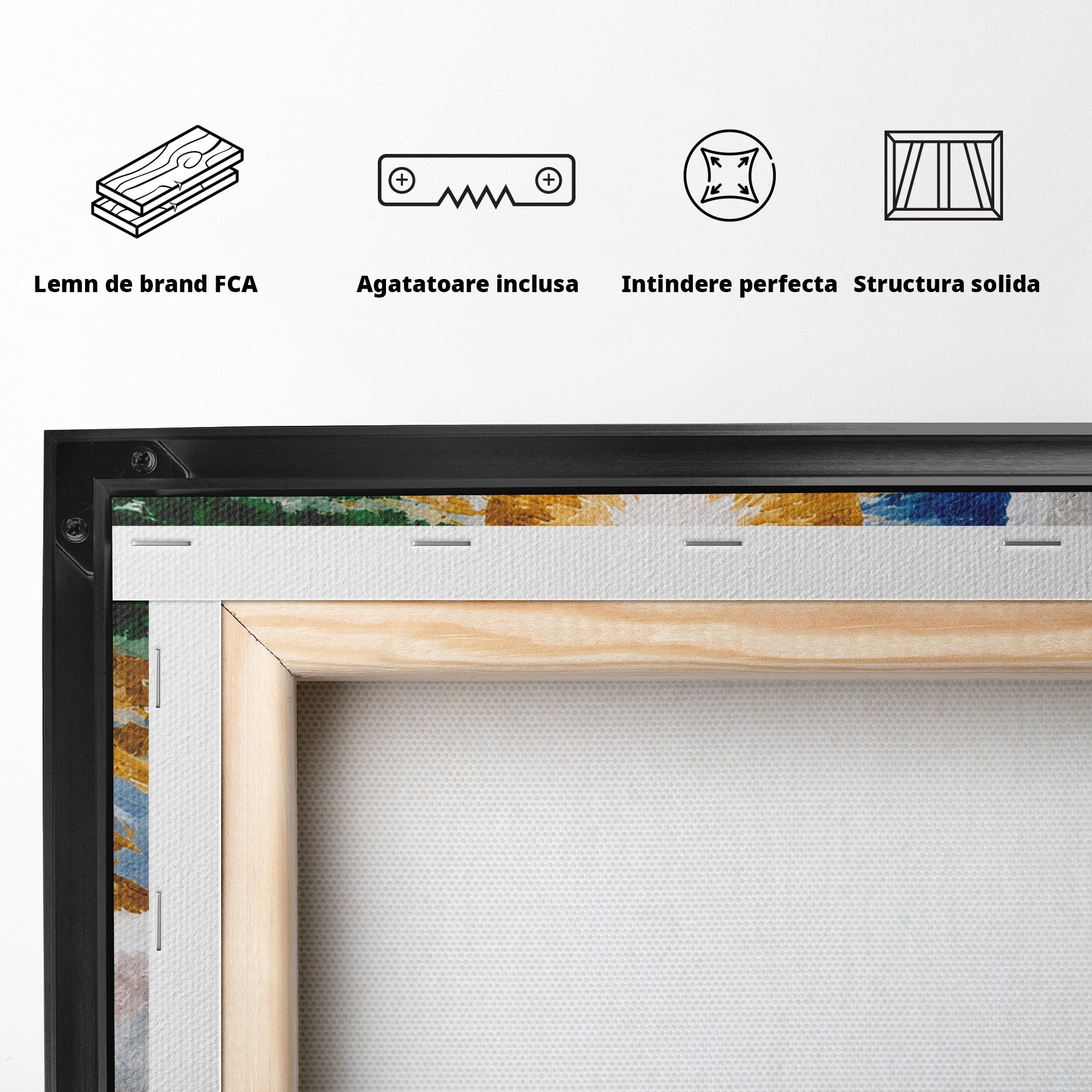 Tablou Canvas Premium LuxCanva® A1674, Copacul Sub Soare, Copac, Soare, Peisaj, Natura, Living, Culori Vibrante