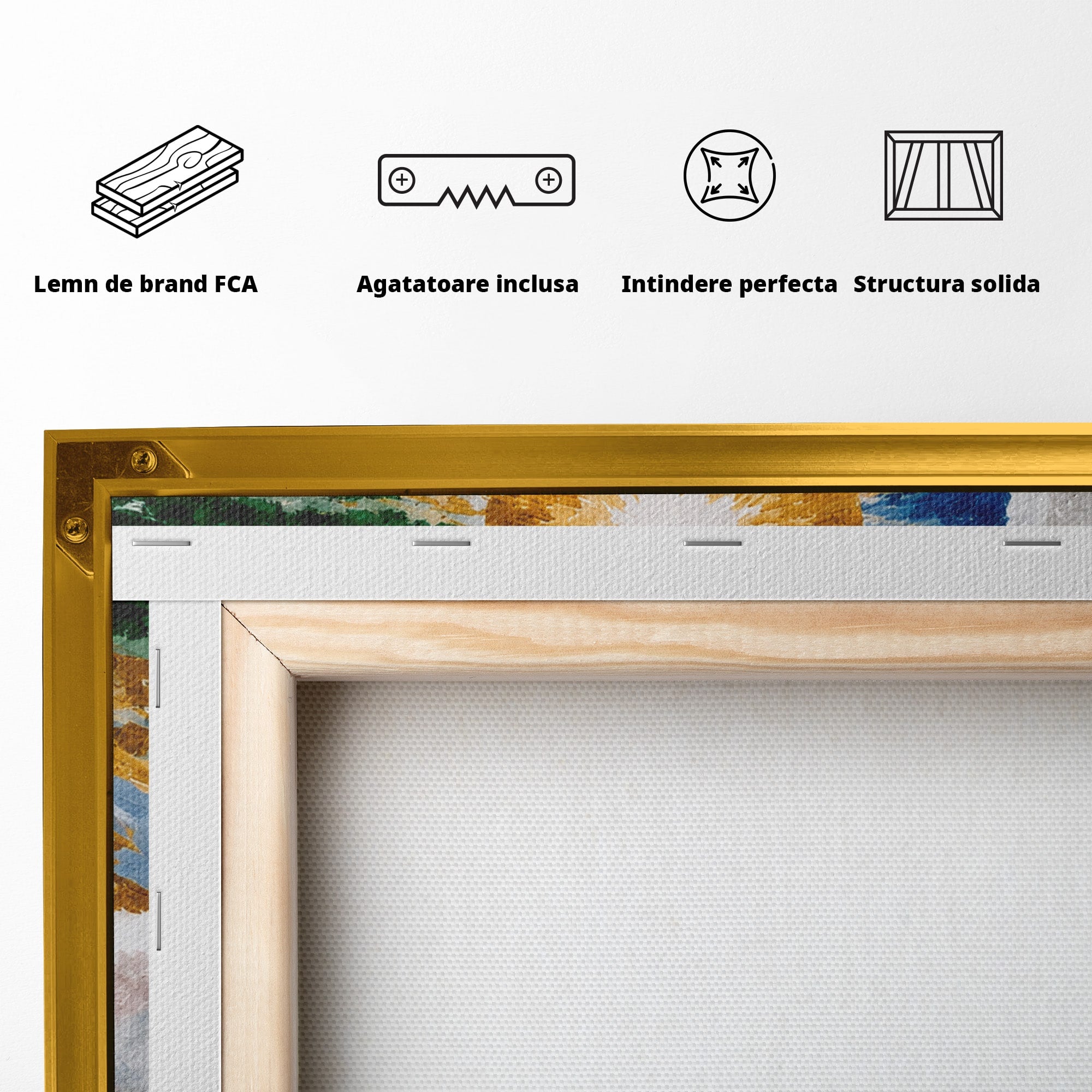 Tablou Canvas Premium LuxCanva® A1674, Copacul Sub Soare, Copac, Soare, Peisaj, Natura, Living, Culori Vibrante