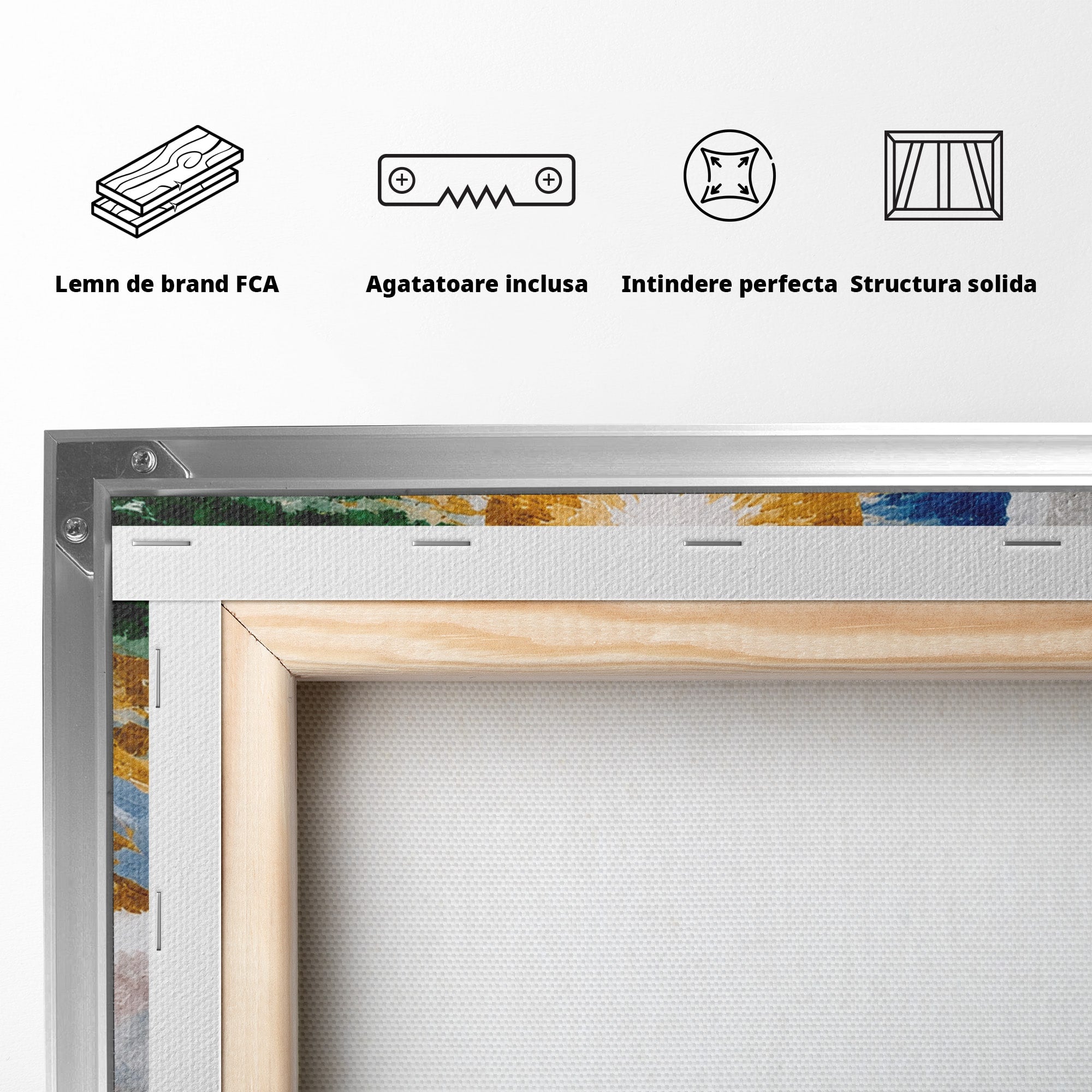 Tablou Canvas Premium LuxCanva® A1674, Copacul Sub Soare, Copac, Soare, Peisaj, Natura, Living, Culori Vibrante