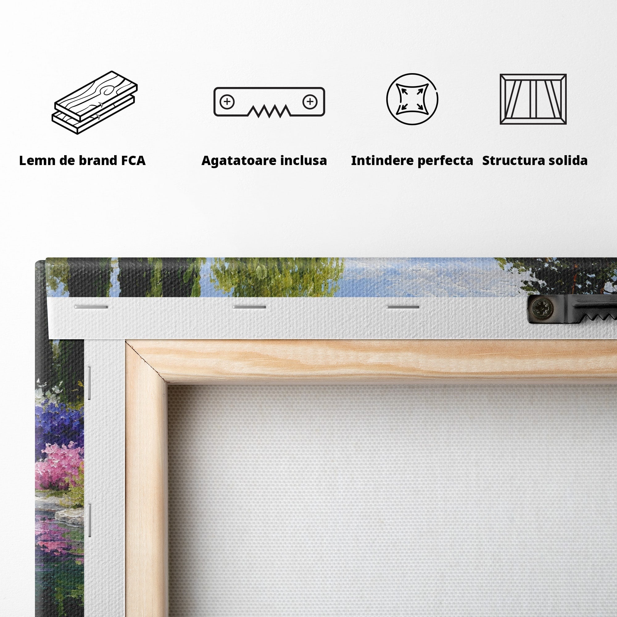 Tablou Canvas Premium LuxCanva® A1675, Peisaj de Vara, Peisaj, Vara, Flori, Natura, Living, Culori Vibrante