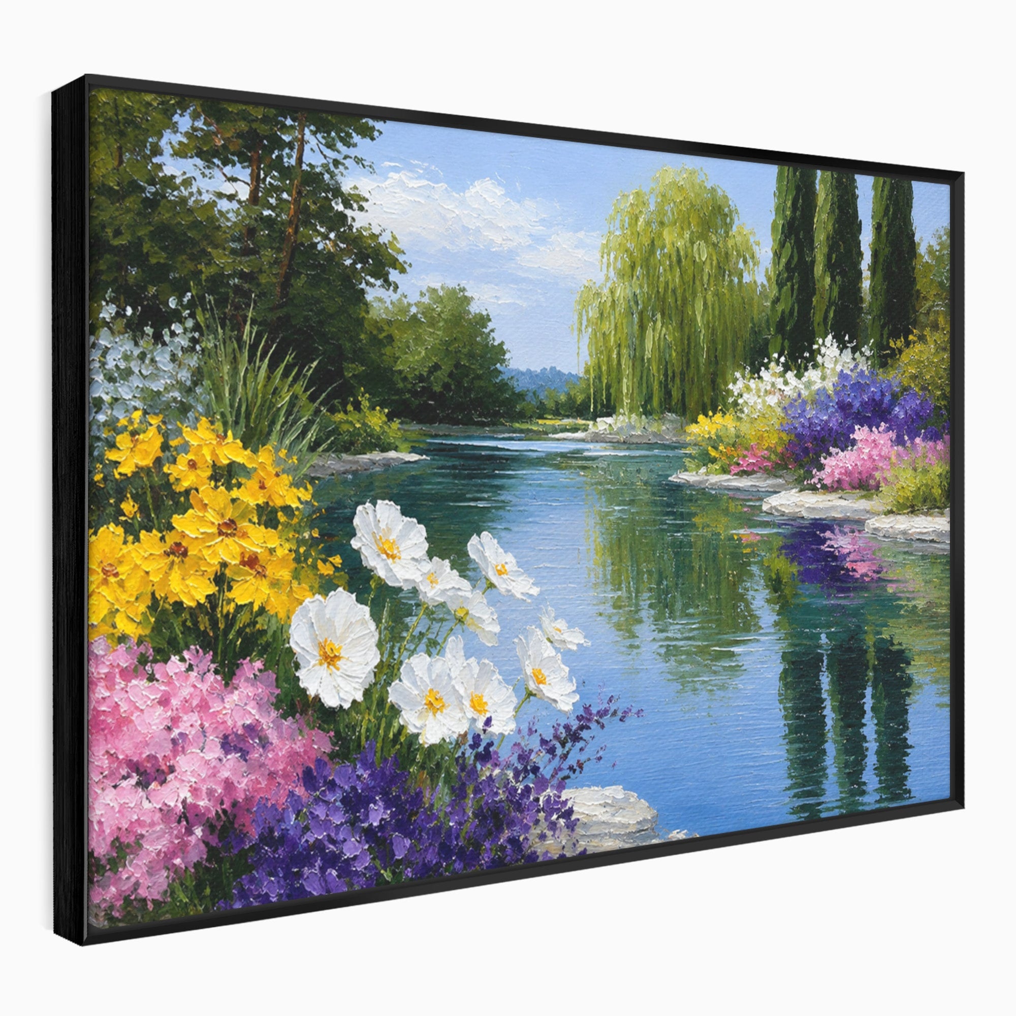 Tablou Canvas Premium LuxCanva® A1675, Peisaj de Vara, Peisaj, Vara, Flori, Natura, Living, Culori Vibrante