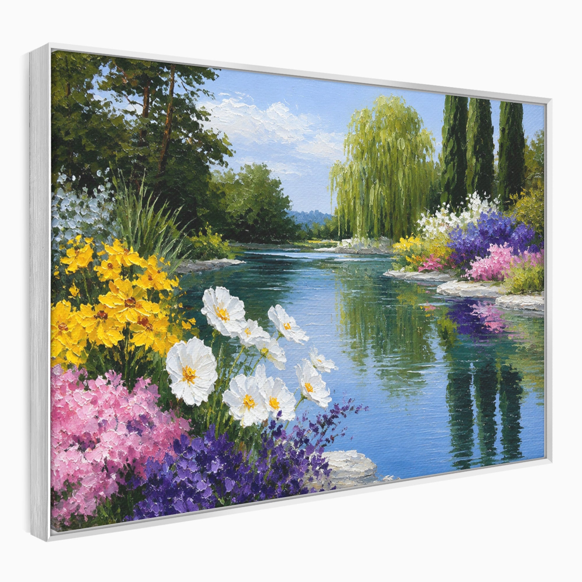Tablou Canvas Premium LuxCanva® A1675, Peisaj de Vara, Peisaj, Vara, Flori, Natura, Living, Culori Vibrante