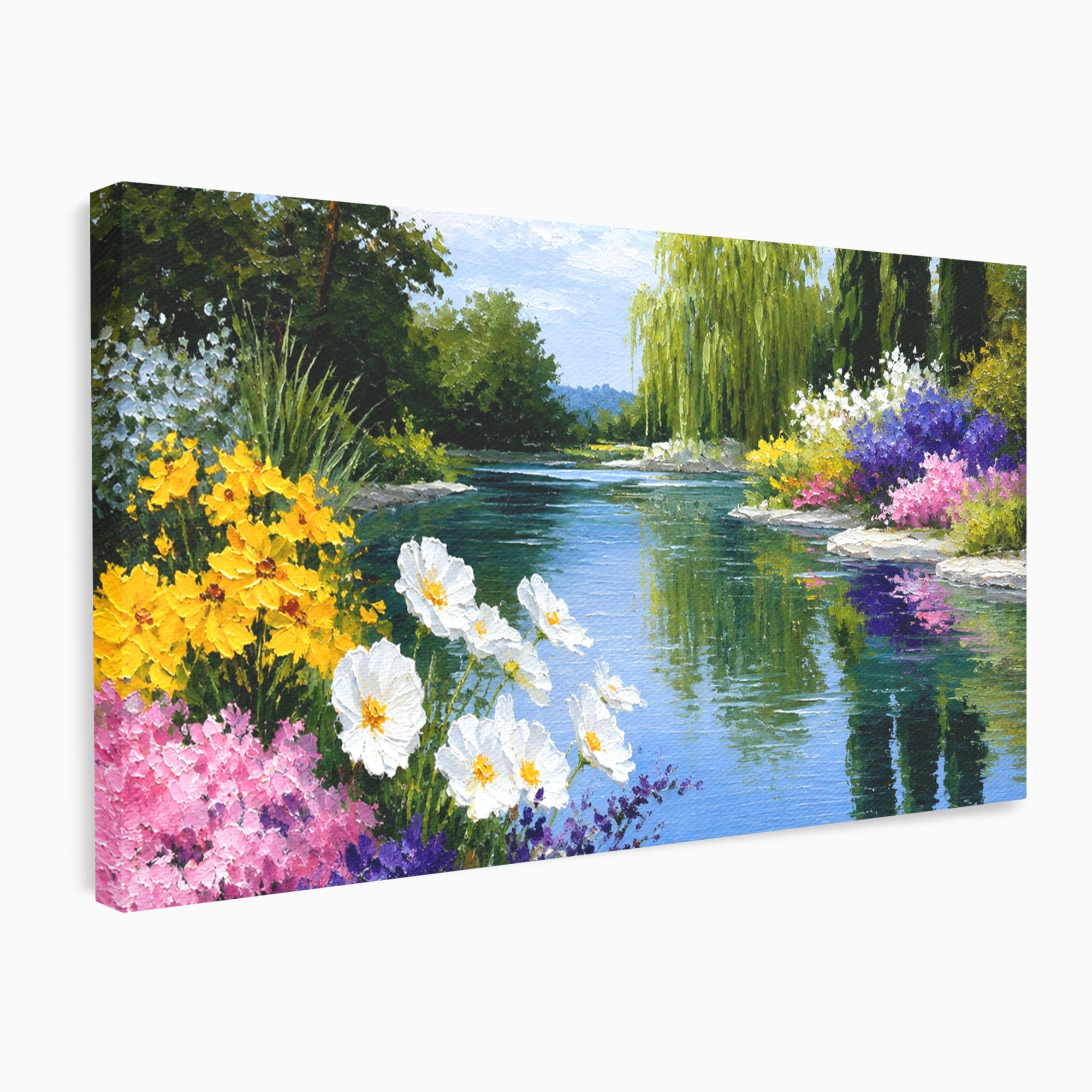 Tablou Canvas Premium LuxCanva® A1675, Peisaj de Vara, Peisaj, Vara, Flori, Natura, Living, Culori Vibrante