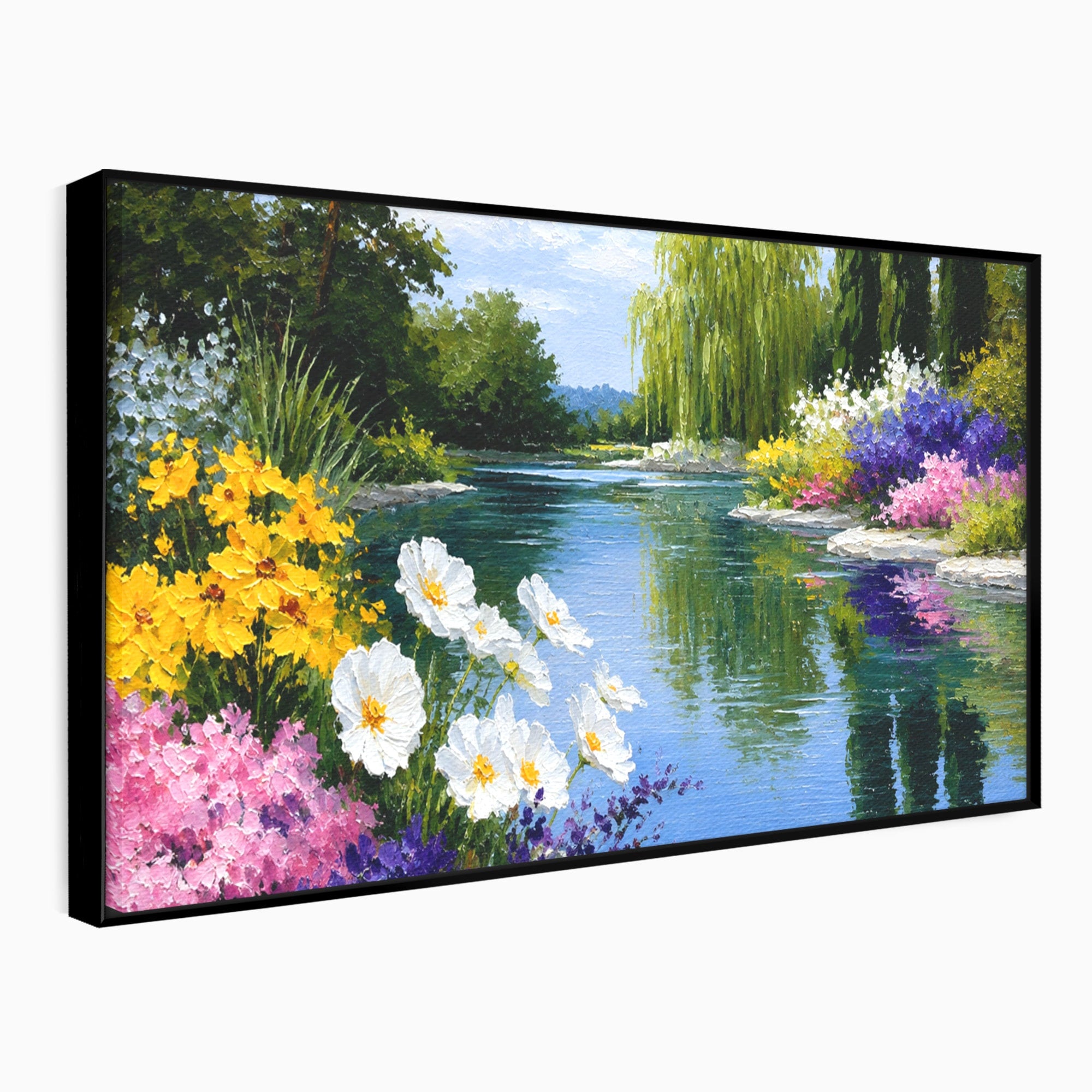 Tablou Canvas Premium LuxCanva® A1675, Peisaj de Vara, Peisaj, Vara, Flori, Natura, Living, Culori Vibrante