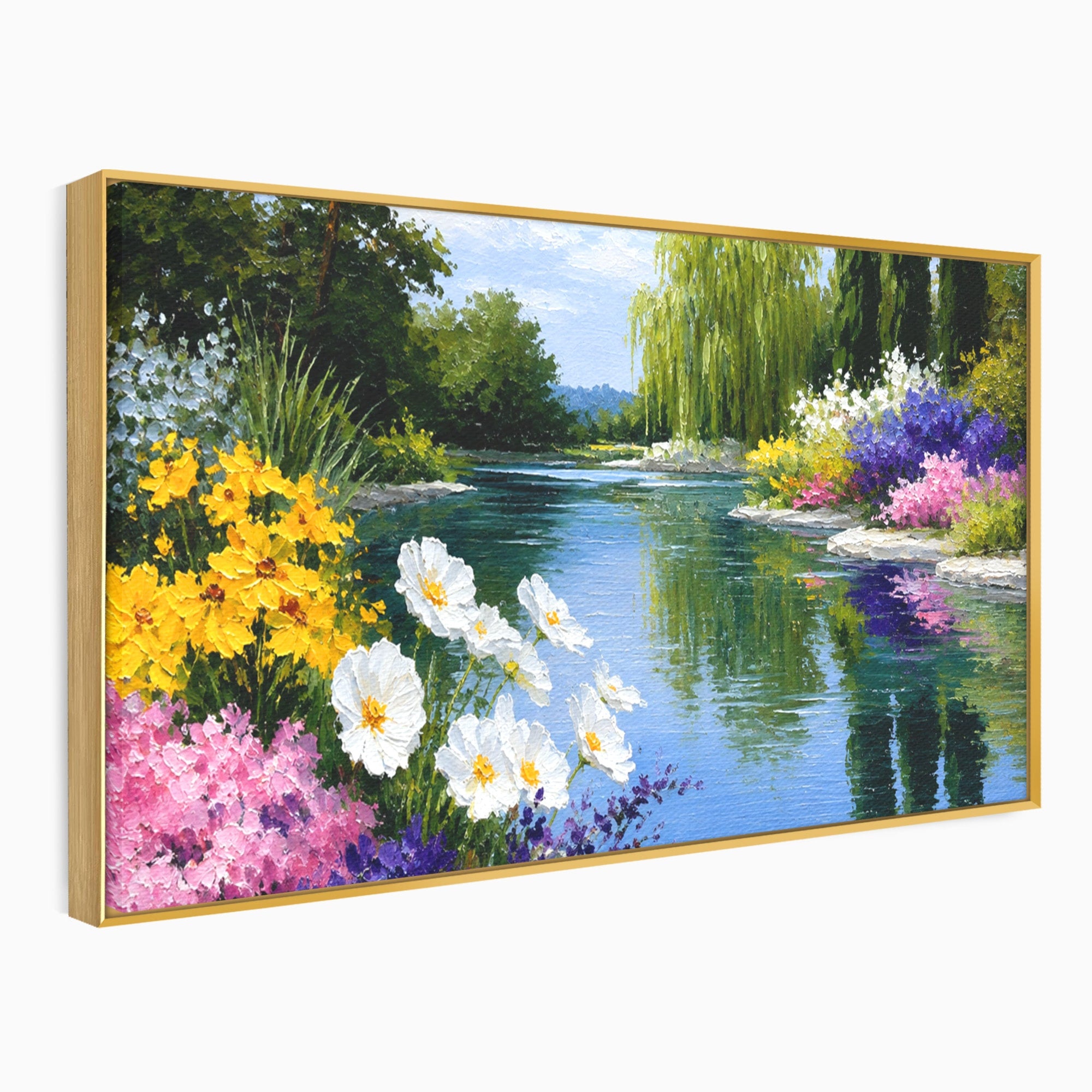 Tablou Canvas Premium LuxCanva® A1675, Peisaj de Vara, Peisaj, Vara, Flori, Natura, Living, Culori Vibrante