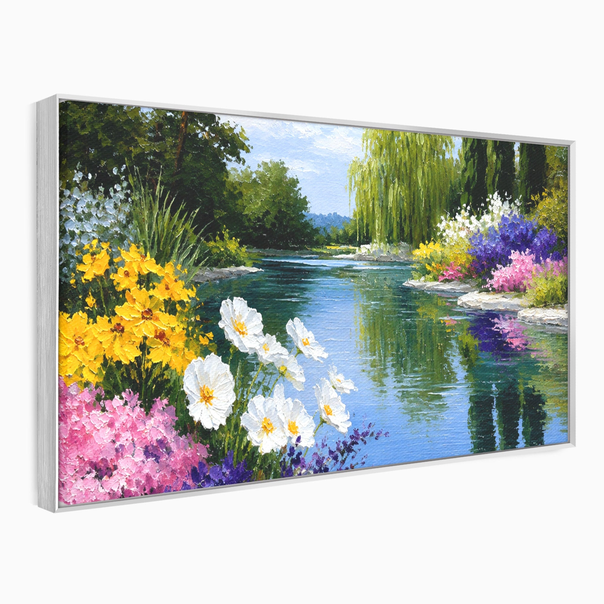 Tablou Canvas Premium LuxCanva® A1675, Peisaj de Vara, Peisaj, Vara, Flori, Natura, Living, Culori Vibrante