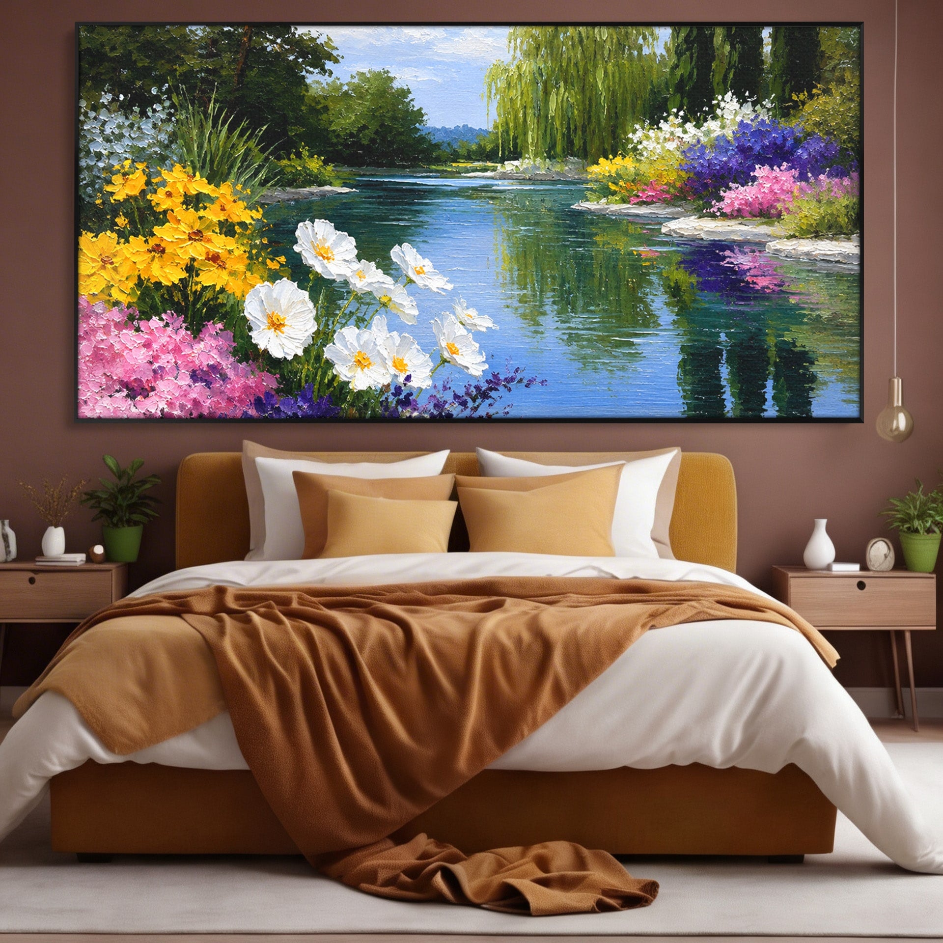 Tablou Canvas Premium LuxCanva® A1675, Peisaj de Vara, Peisaj, Vara, Flori, Natura, Living, Culori Vibrante