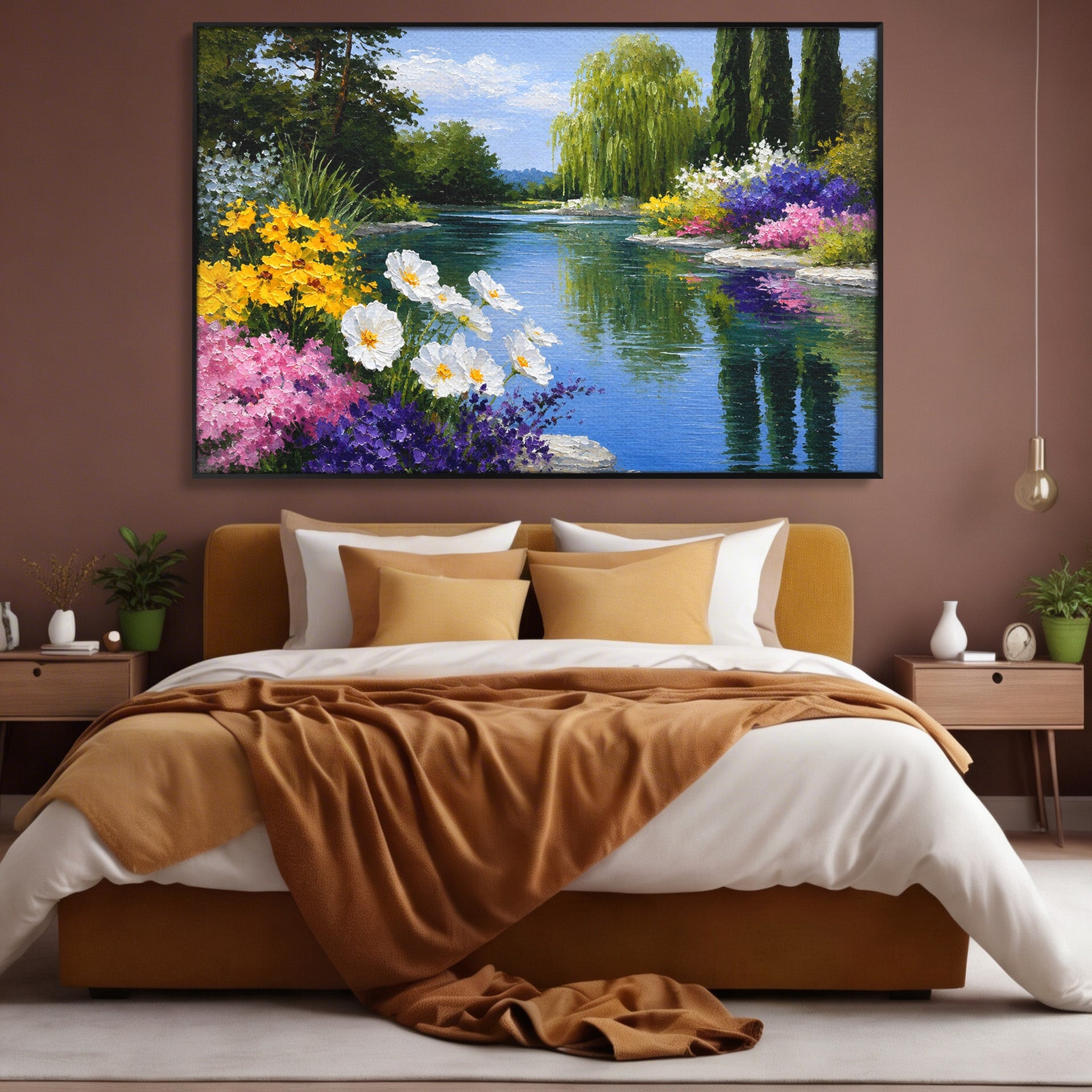 Tablou Canvas Premium LuxCanva® A1675, Peisaj de Vara, Peisaj, Vara, Flori, Natura, Living, Culori Vibrante