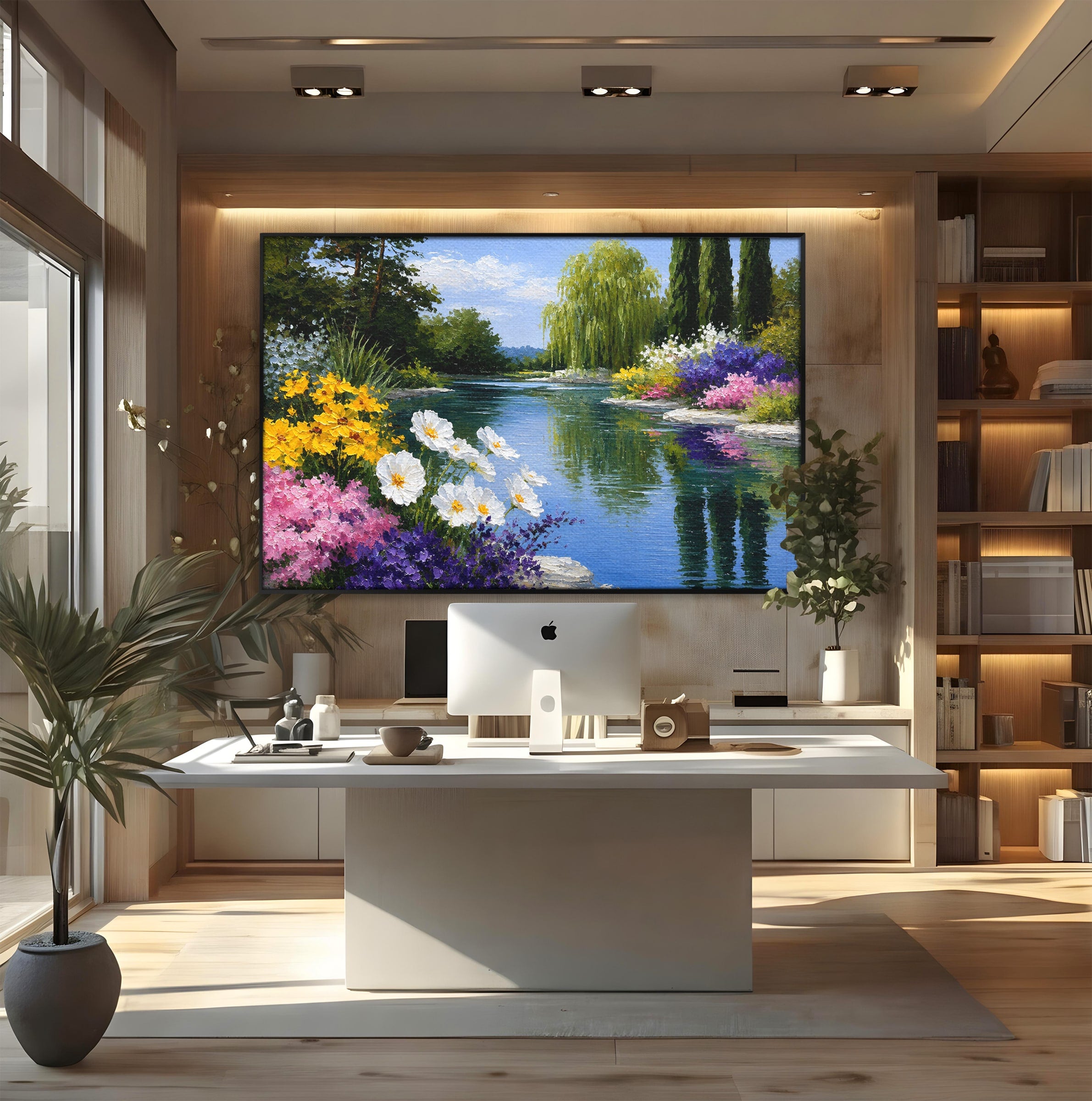 Tablou Canvas Premium LuxCanva® A1675, Peisaj de Vara, Peisaj, Vara, Flori, Natura, Living, Culori Vibrante