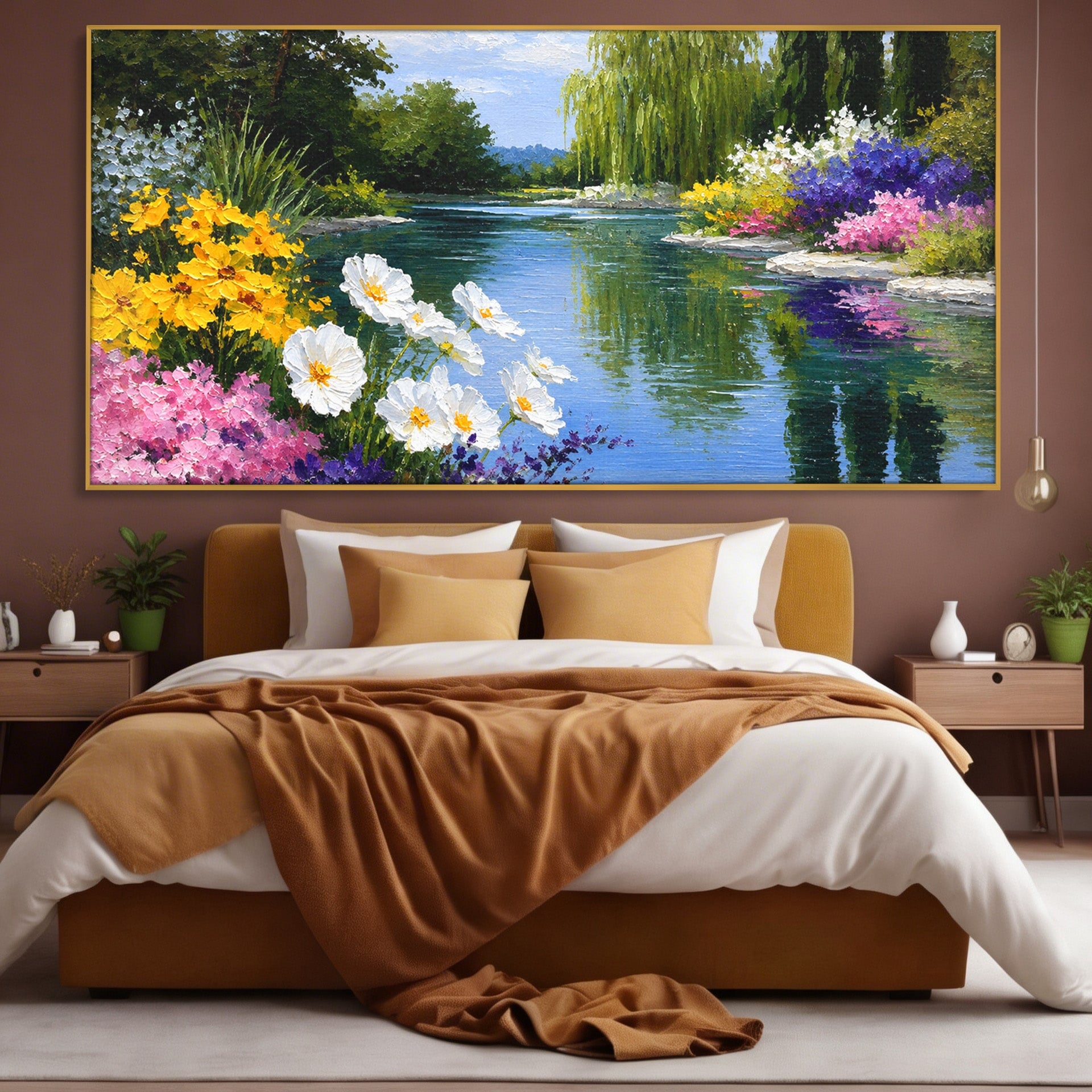 Tablou Canvas Premium LuxCanva® A1675, Peisaj de Vara, Peisaj, Vara, Flori, Natura, Living, Culori Vibrante