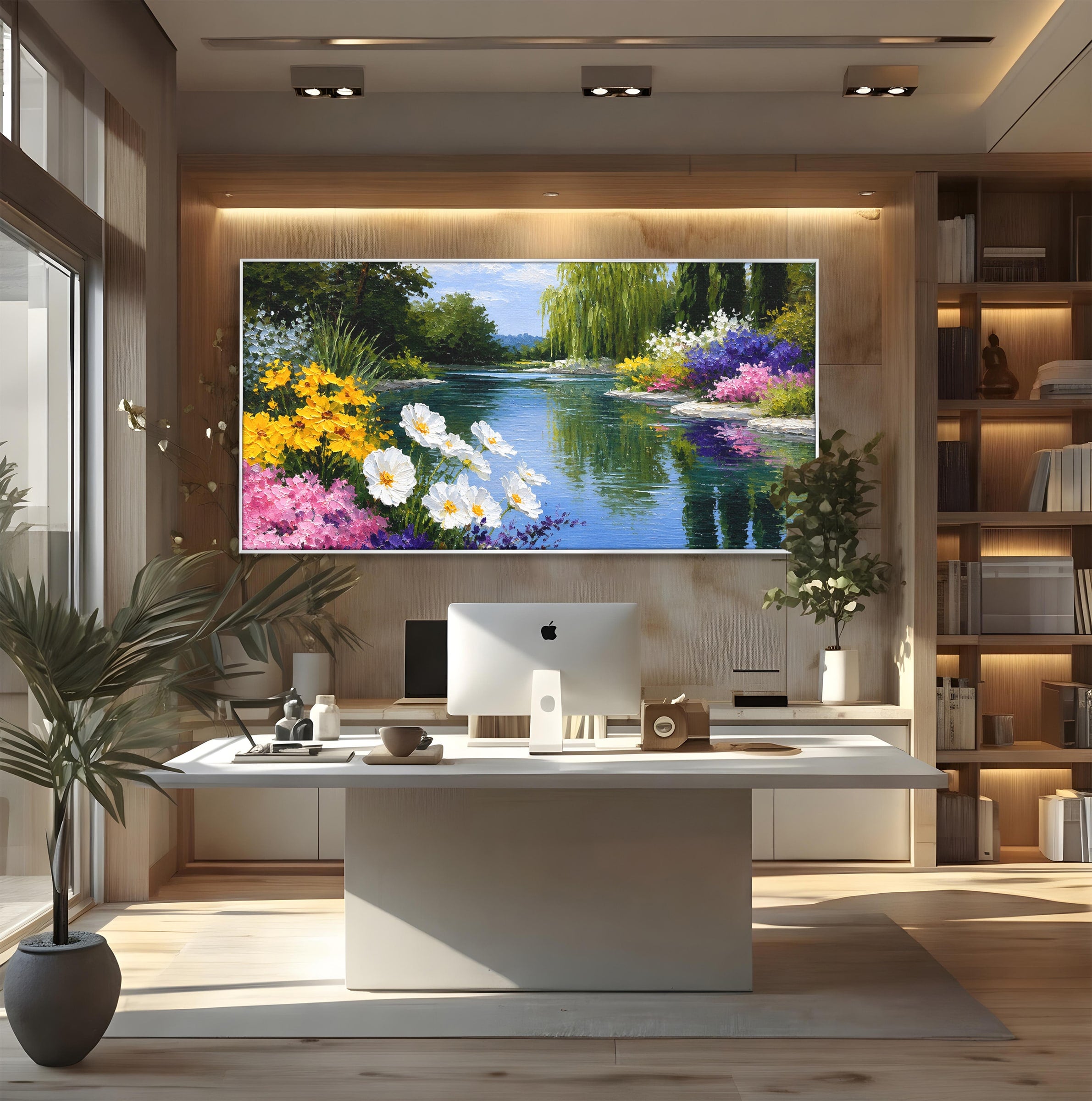 Tablou Canvas Premium LuxCanva® A1675, Peisaj de Vara, Peisaj, Vara, Flori, Natura, Living, Culori Vibrante