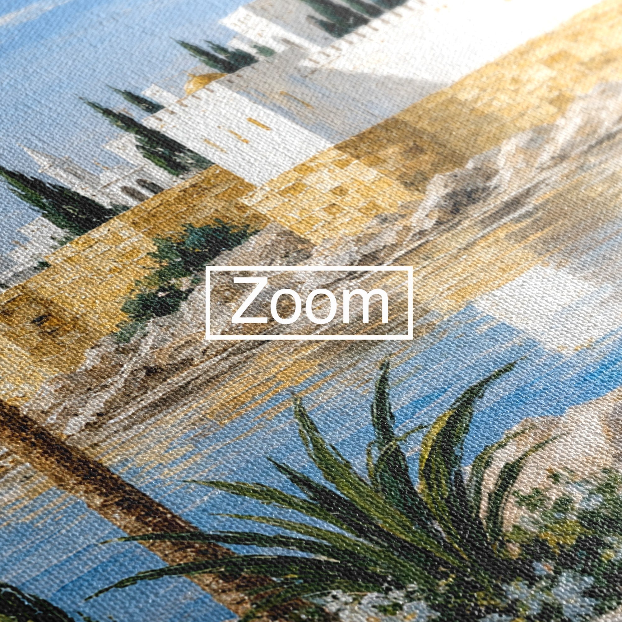 Tablou Canvas Premium LuxCanva® A1677, Castel Mediteranean, Castel, Peisaj, Mare, Mediterran, Living, Culori Vibrante