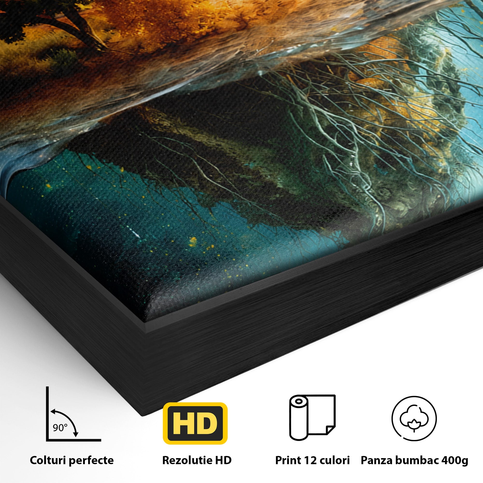 Tablou Canvas Premium LuxCanva® A1681, Muntele Cosmic, Munte, Univers, Peisaj, Fantezie, Living, Culori Vibrante