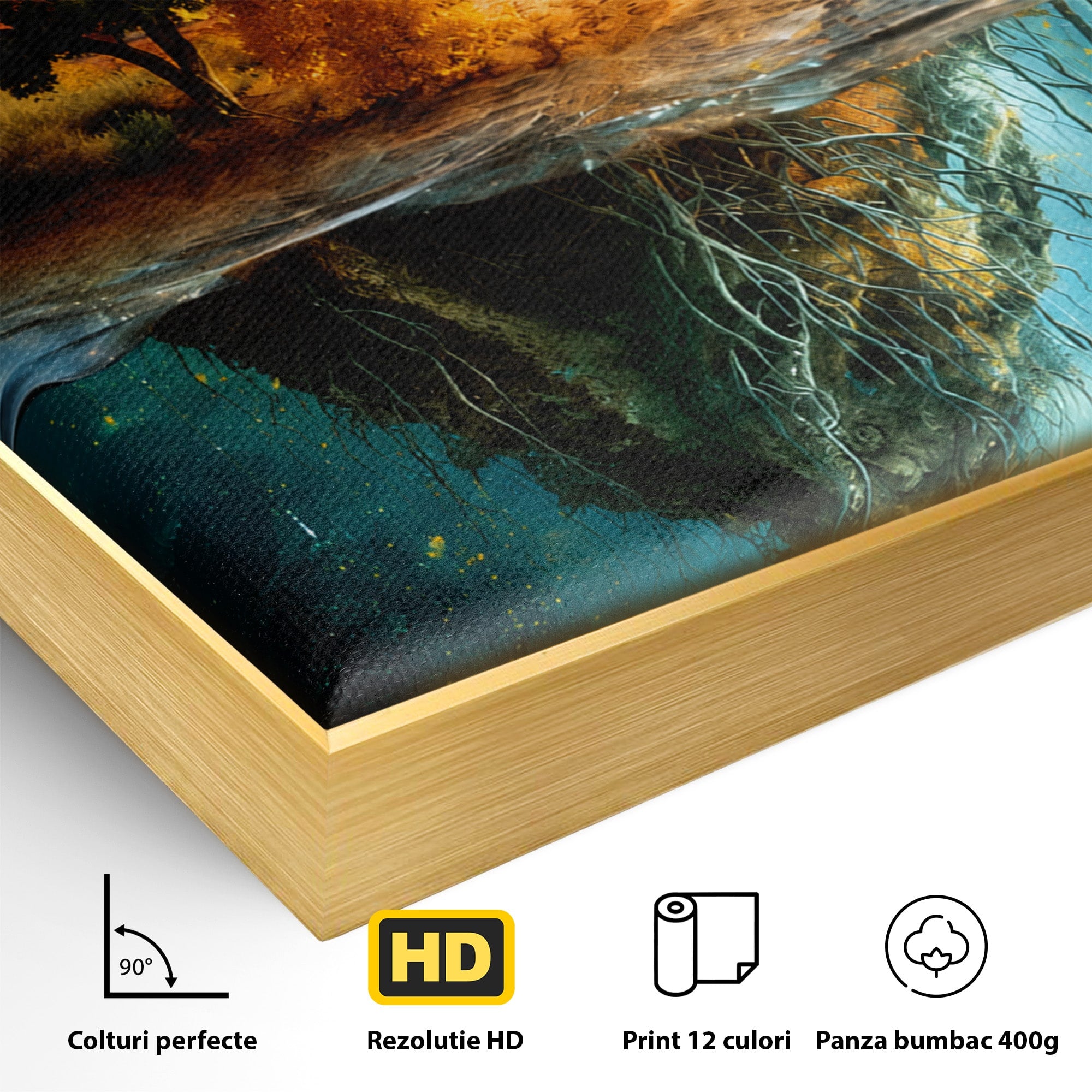 Tablou Canvas Premium LuxCanva® A1681, Muntele Cosmic, Munte, Univers, Peisaj, Fantezie, Living, Culori Vibrante