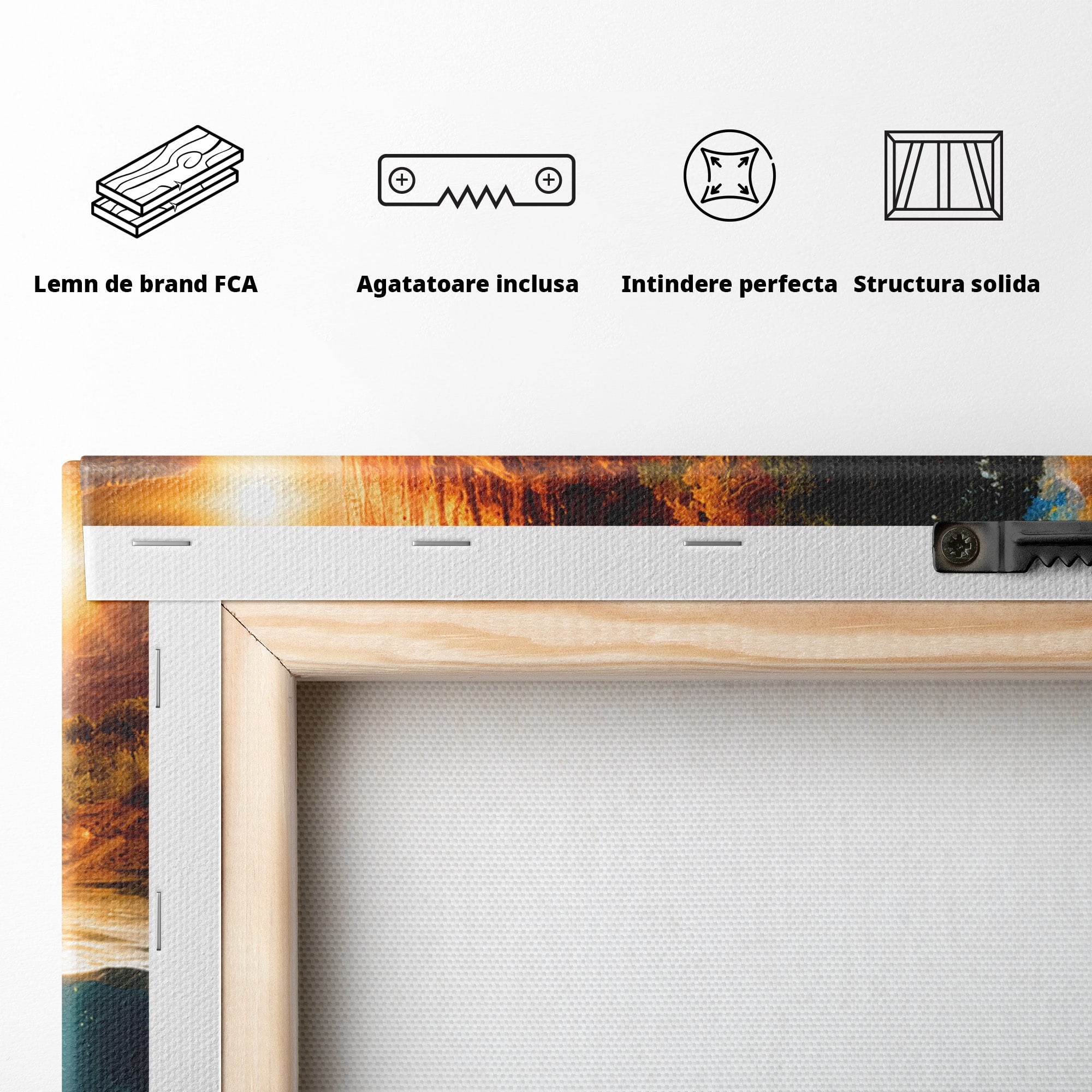 Tablou Canvas Premium LuxCanva® A1681, Muntele Cosmic, Munte, Univers, Peisaj, Fantezie, Living, Culori Vibrante