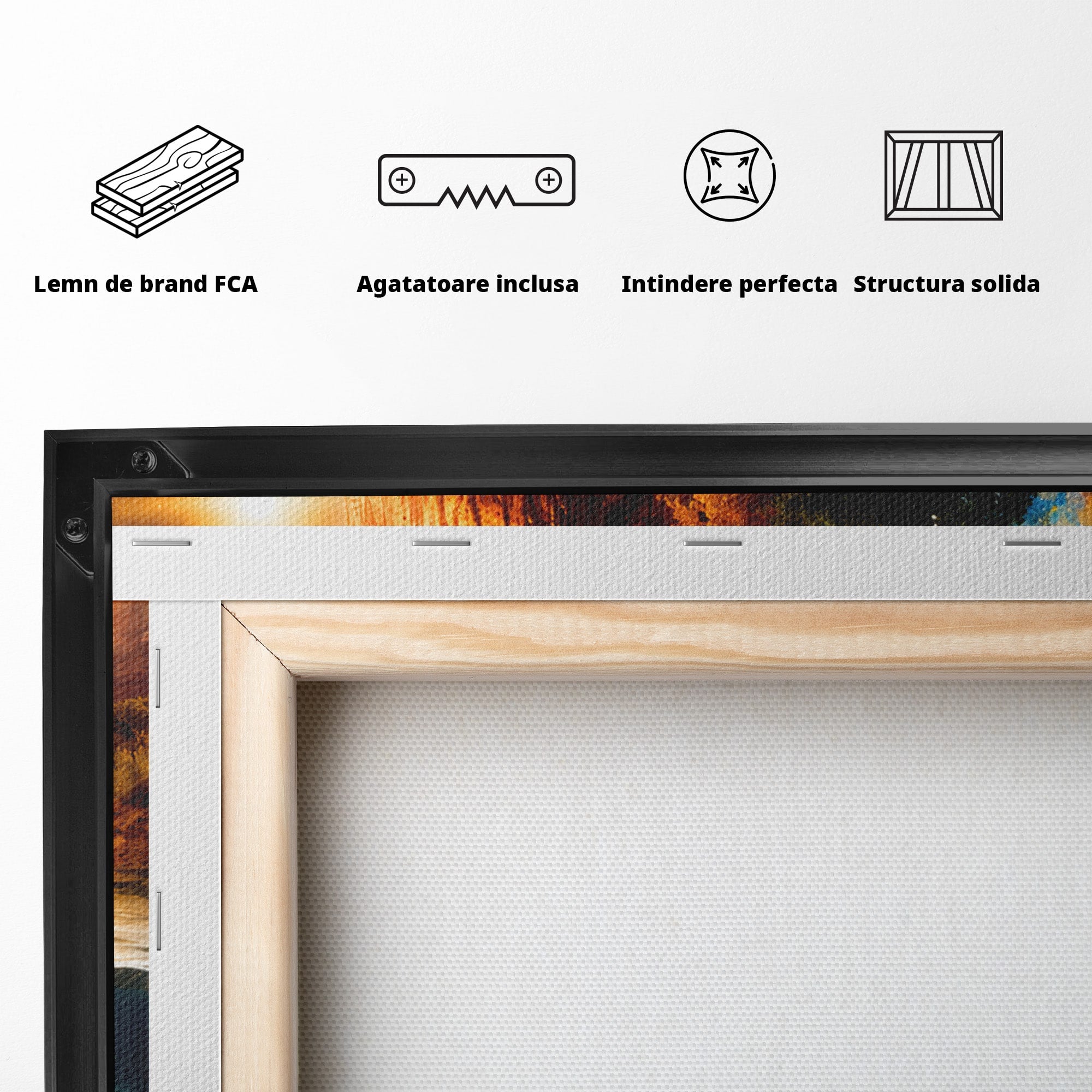 Tablou Canvas Premium LuxCanva® A1681, Muntele Cosmic, Munte, Univers, Peisaj, Fantezie, Living, Culori Vibrante