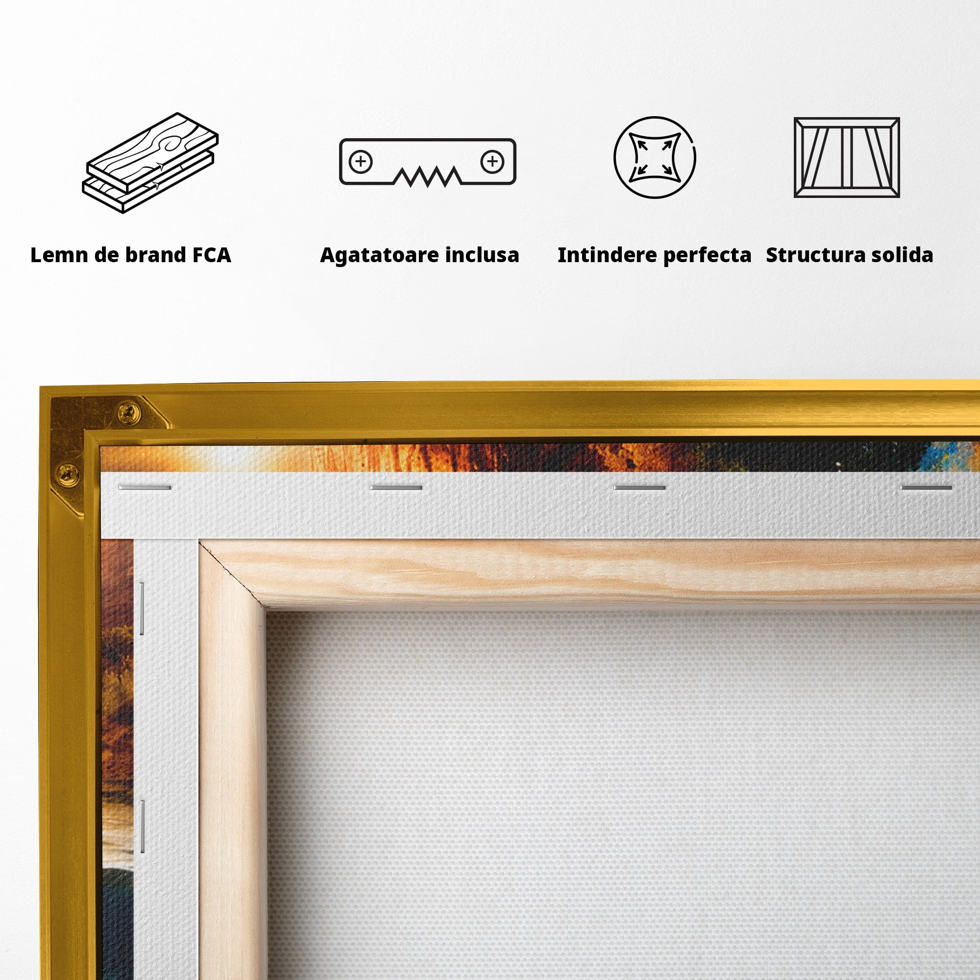 Tablou Canvas Premium LuxCanva® A1681, Muntele Cosmic, Munte, Univers, Peisaj, Fantezie, Living, Culori Vibrante