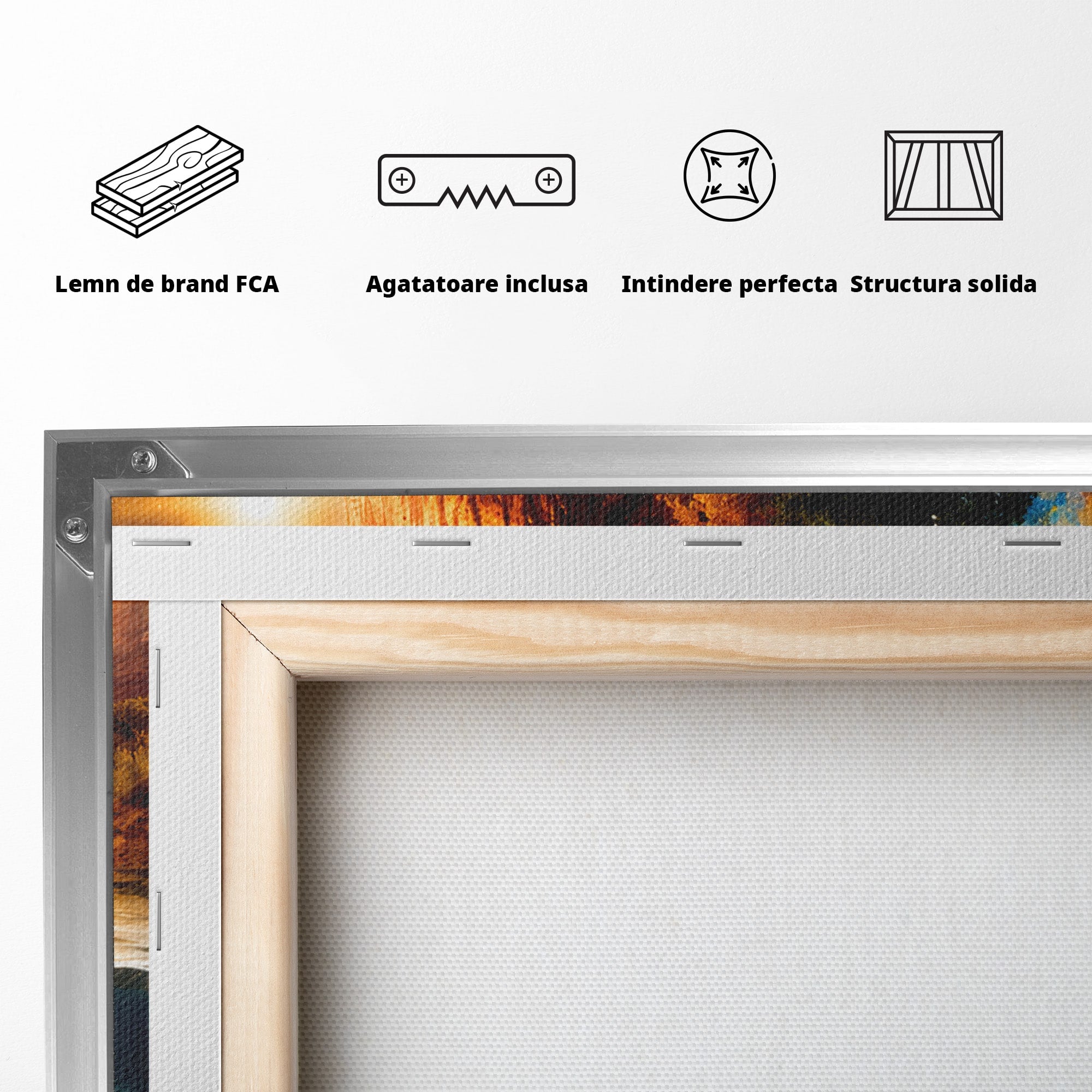 Tablou Canvas Premium LuxCanva® A1681, Muntele Cosmic, Munte, Univers, Peisaj, Fantezie, Living, Culori Vibrante