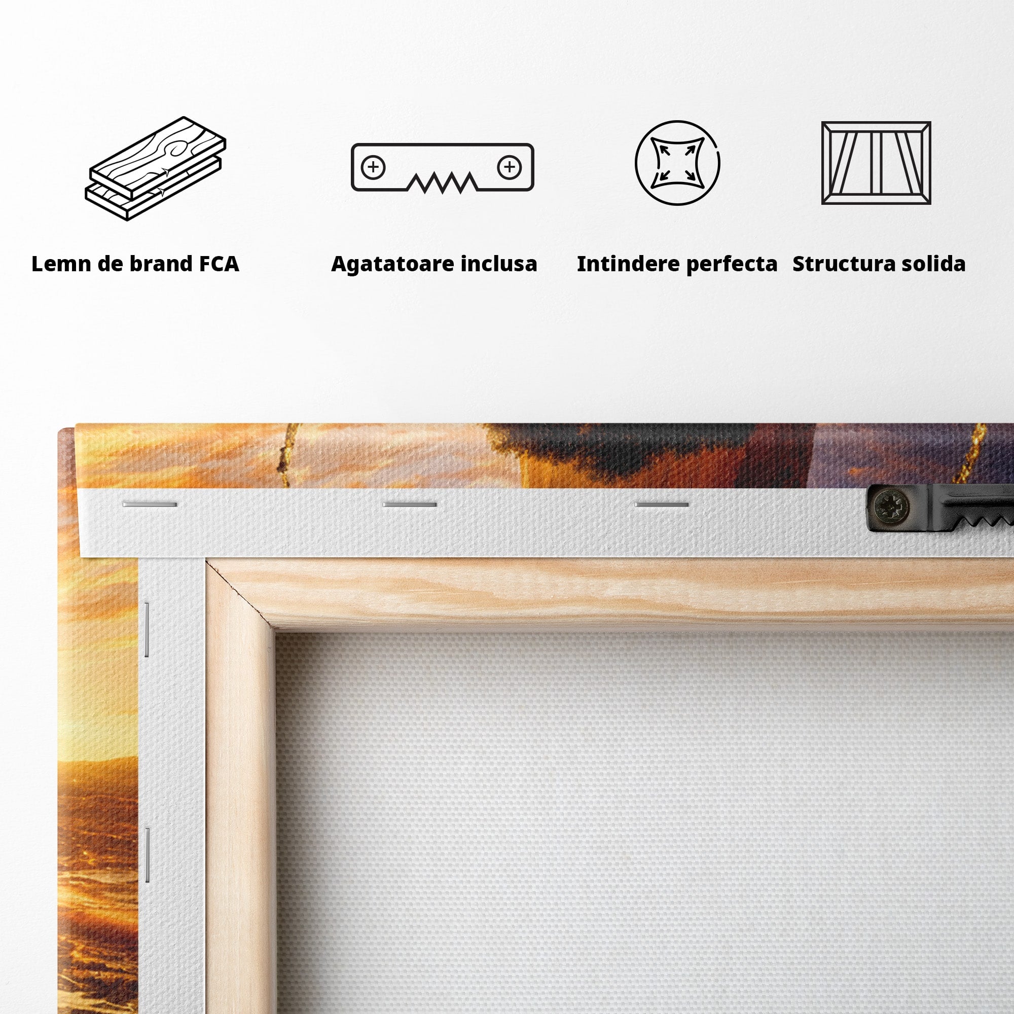 Tablou Canvas Premium LuxCanva® A1682, Copac Singuratic Sub Galaxie, Copac, Galaxie, Peisaj, Natura, Living, Culori Vibrante