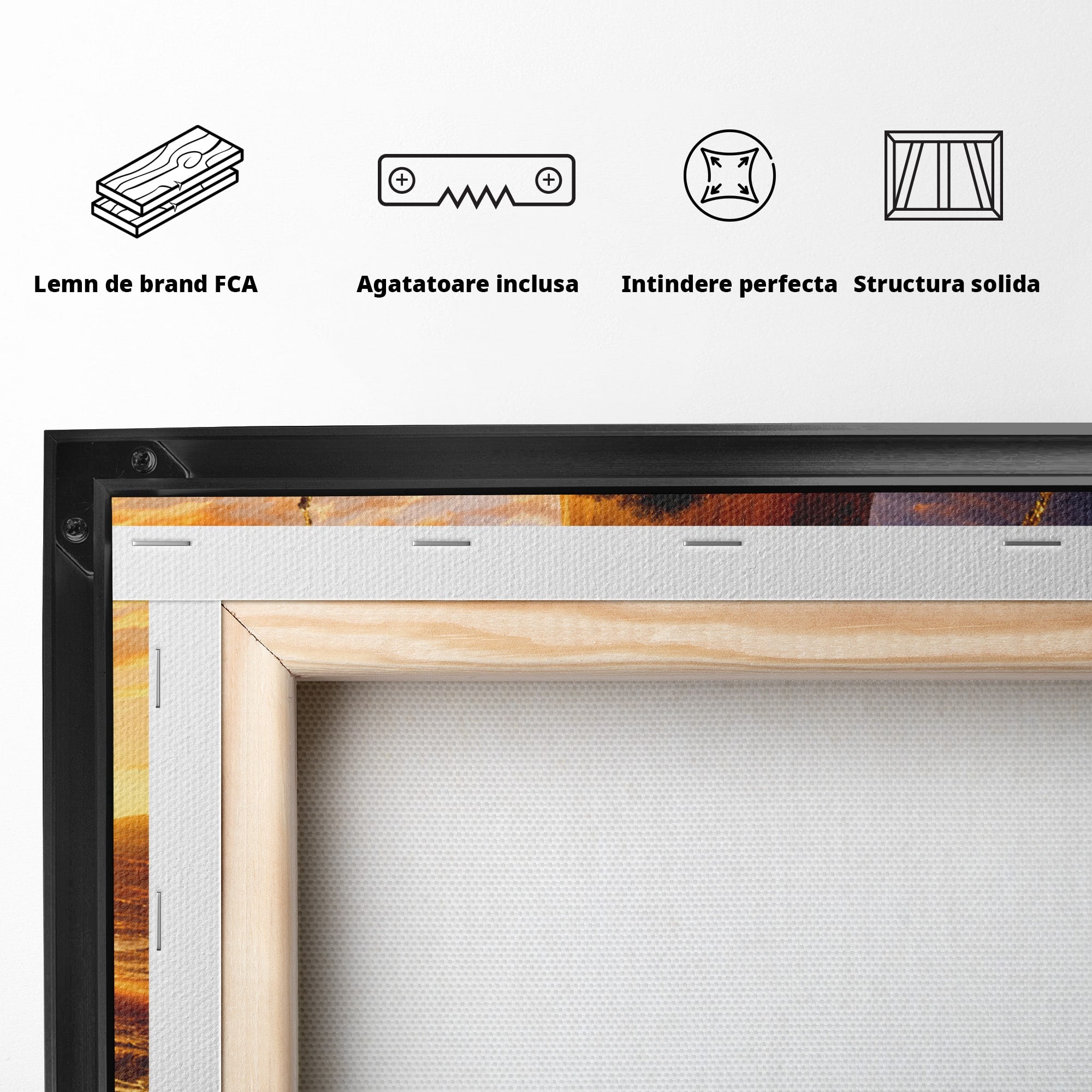 Tablou Canvas Premium LuxCanva® A1682, Copac Singuratic Sub Galaxie, Copac, Galaxie, Peisaj, Natura, Living, Culori Vibrante