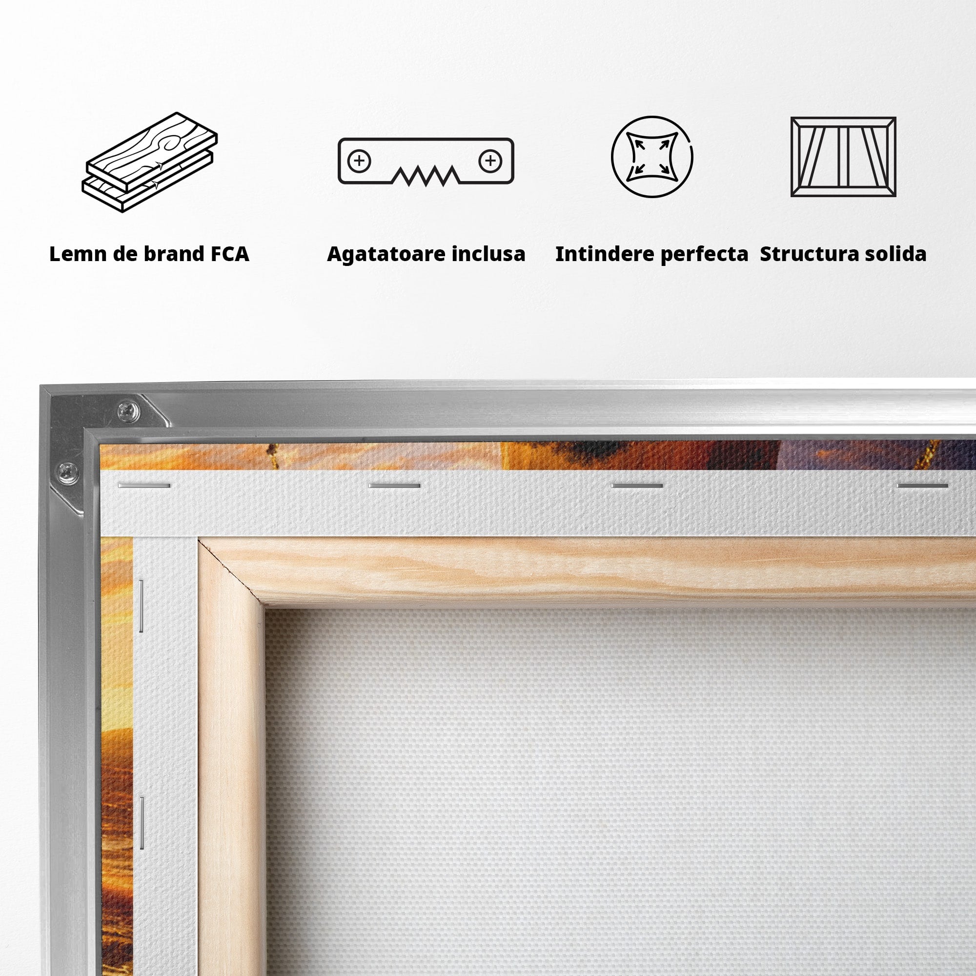Tablou Canvas Premium LuxCanva® A1682, Copac Singuratic Sub Galaxie, Copac, Galaxie, Peisaj, Natura, Living, Culori Vibrante