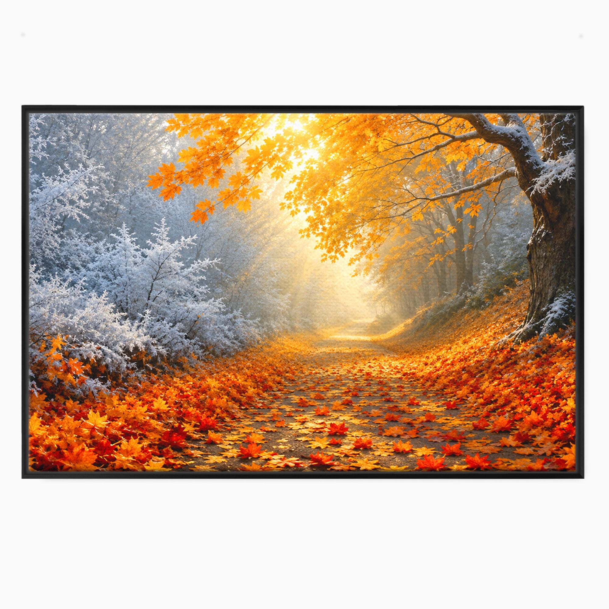 Tablou Canvas Premium LuxCanva® A1686, Aleea De Toamna, Toamna, Padure, Frunze, Natura, Living, Dormitor, Culori Vibrante