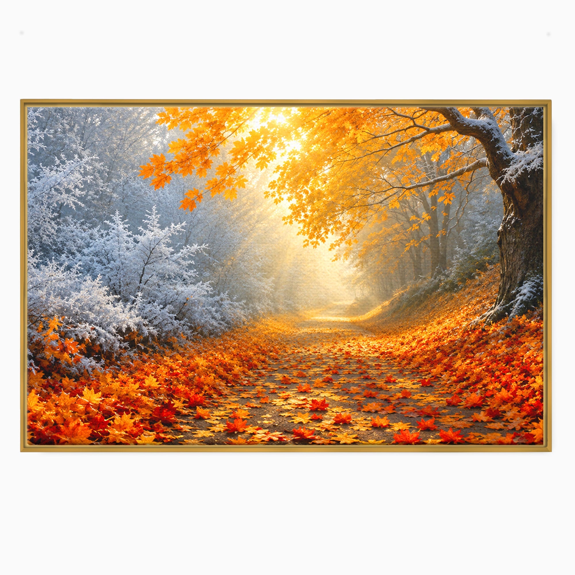 Tablou Canvas Premium LuxCanva® A1686, Aleea De Toamna, Toamna, Padure, Frunze, Natura, Living, Dormitor, Culori Vibrante
