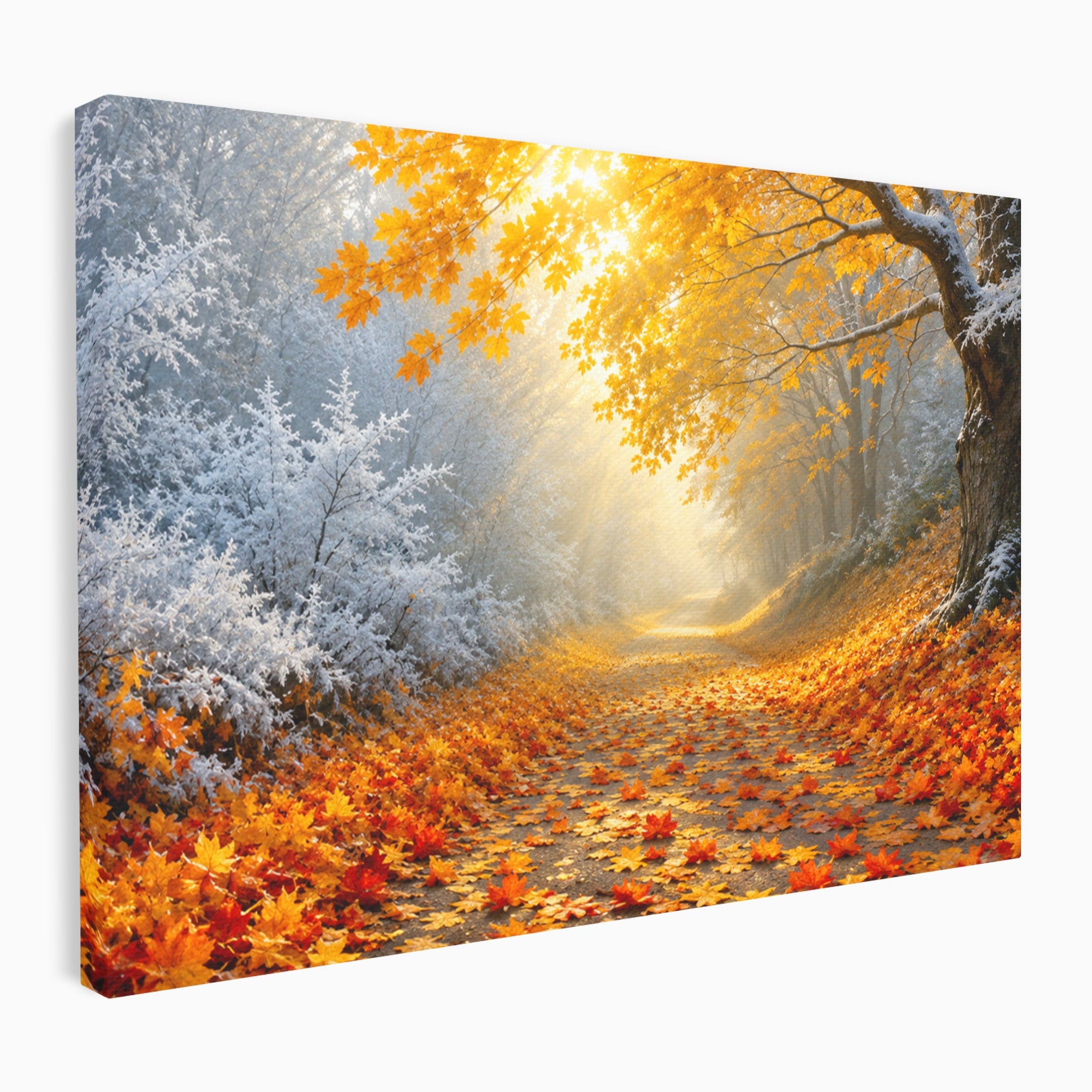 Tablou Canvas Premium LuxCanva® A1686, Aleea De Toamna, Toamna, Padure, Frunze, Natura, Living, Dormitor, Culori Vibrante