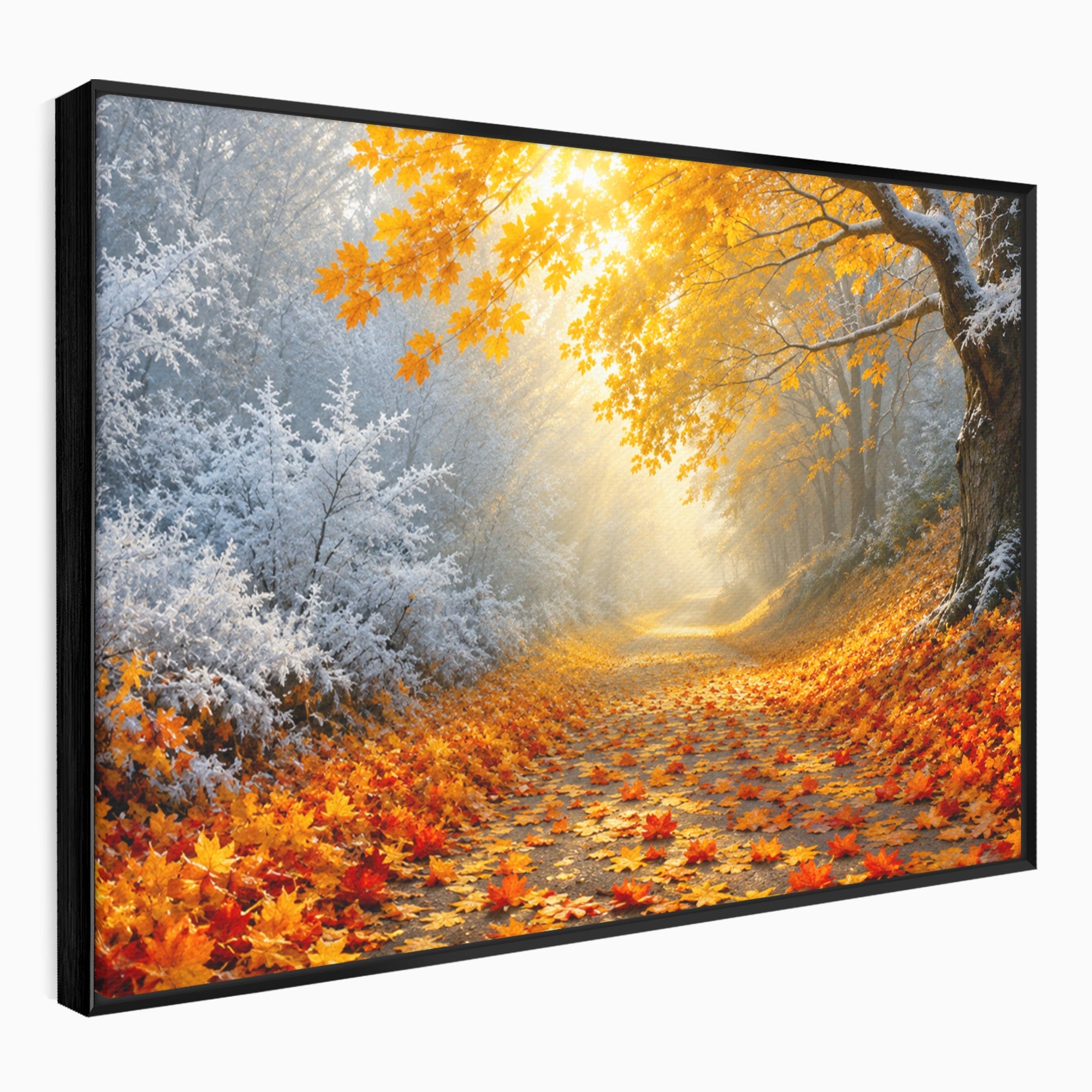 Tablou Canvas Premium LuxCanva® A1686, Aleea De Toamna, Toamna, Padure, Frunze, Natura, Living, Dormitor, Culori Vibrante