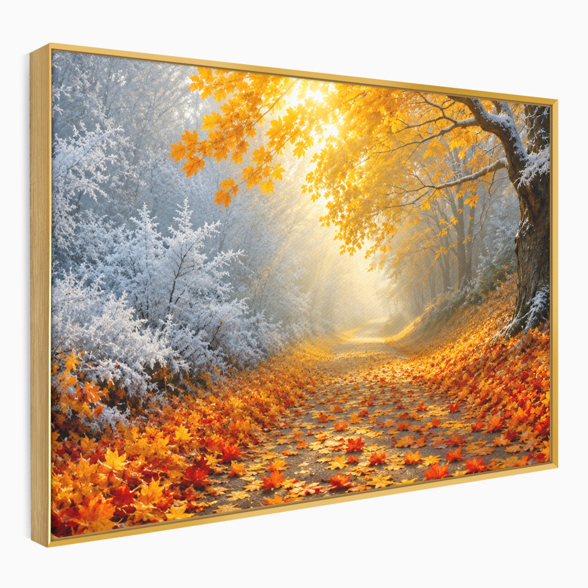 Tablou Canvas Premium LuxCanva® A1686, Aleea De Toamna, Toamna, Padure, Frunze, Natura, Living, Dormitor, Culori Vibrante