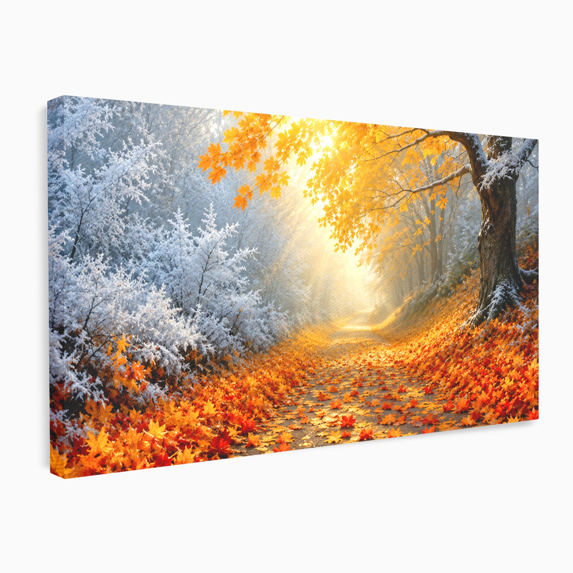 Tablou Canvas Premium LuxCanva® A1686, Aleea De Toamna, Toamna, Padure, Frunze, Natura, Living, Dormitor, Culori Vibrante