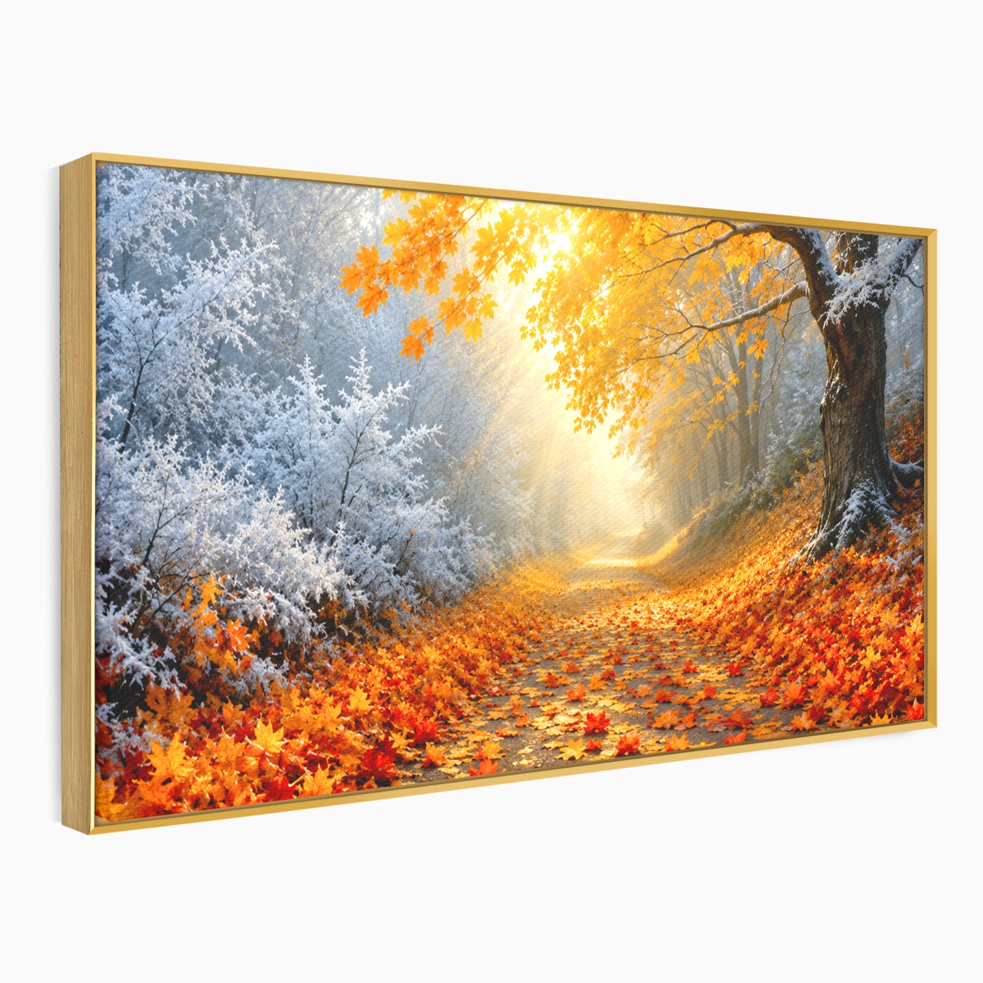 Tablou Canvas Premium LuxCanva® A1686, Aleea De Toamna, Toamna, Padure, Frunze, Natura, Living, Dormitor, Culori Vibrante