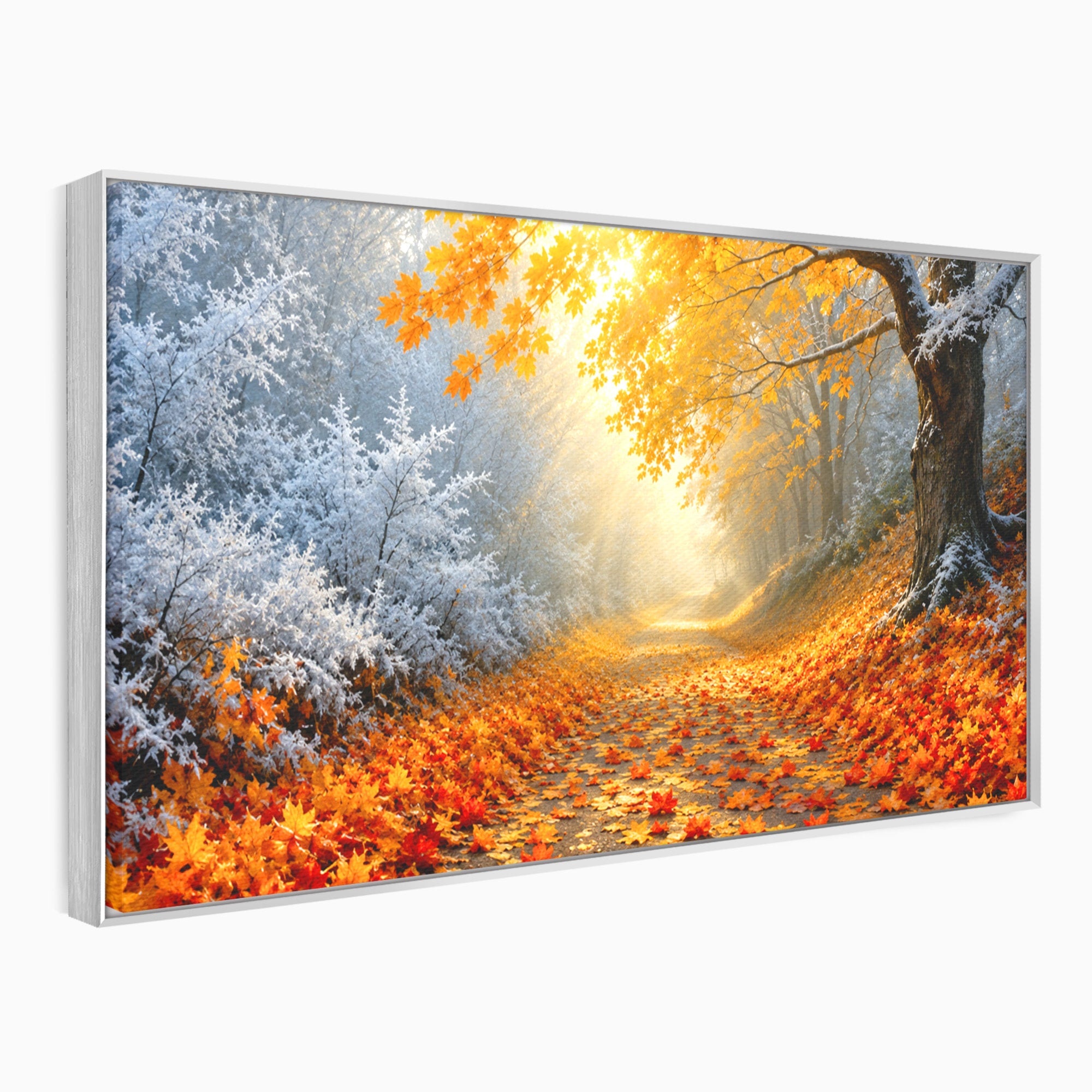 Tablou Canvas Premium LuxCanva® A1686, Aleea De Toamna, Toamna, Padure, Frunze, Natura, Living, Dormitor, Culori Vibrante